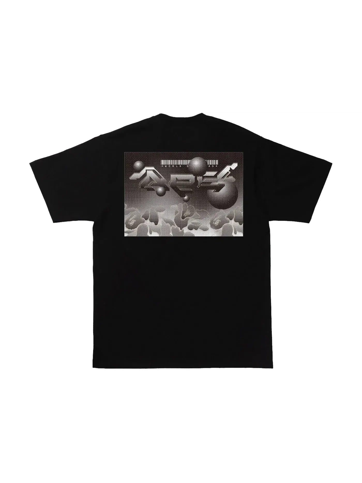 Мужская футболка с принтом BAPE Tee BAPE — изображение 2 из 2, черный