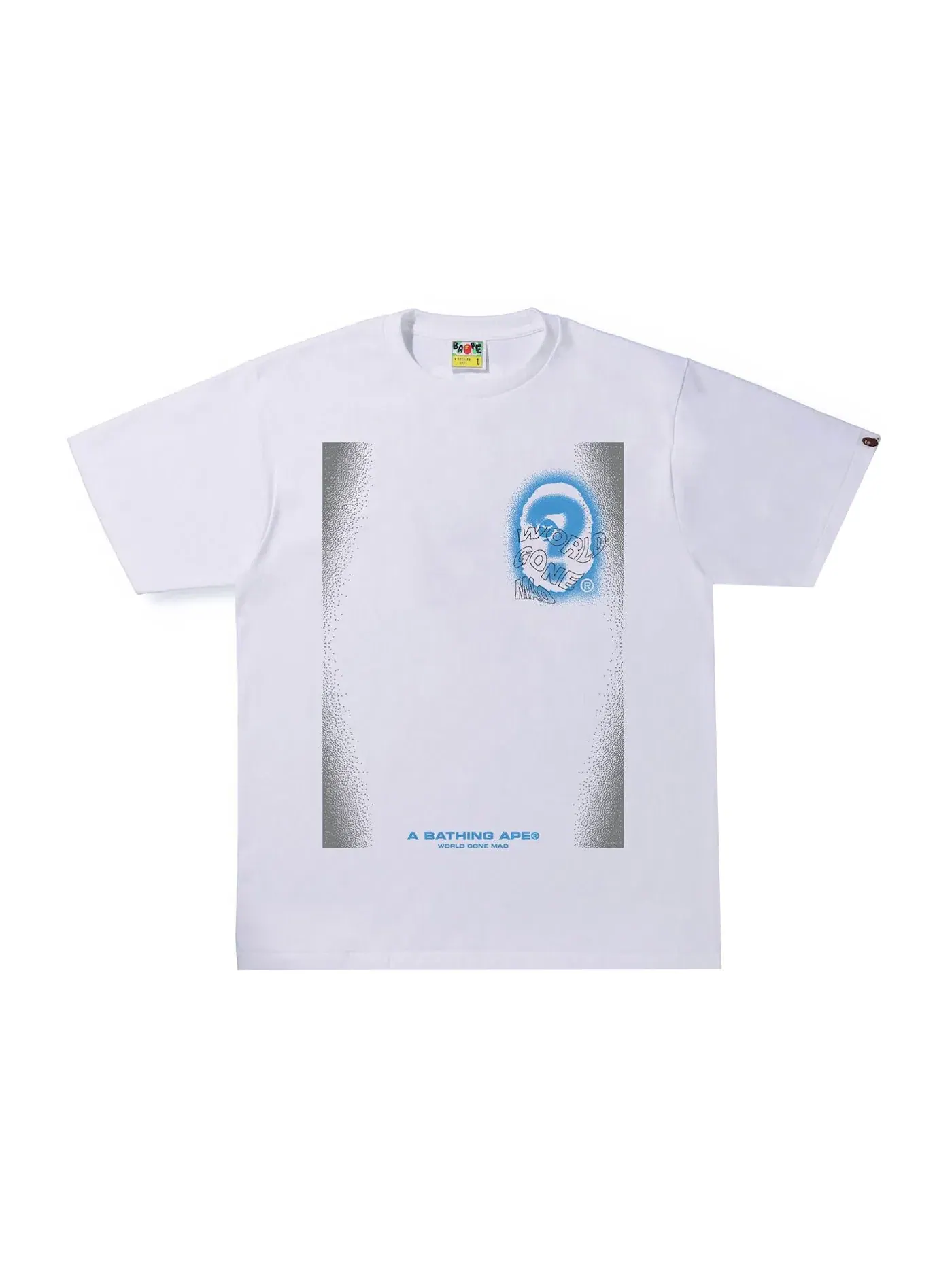 Мужская футболка с принтом BAPE Multi Logo Tee — изображение 1 из 2, белый