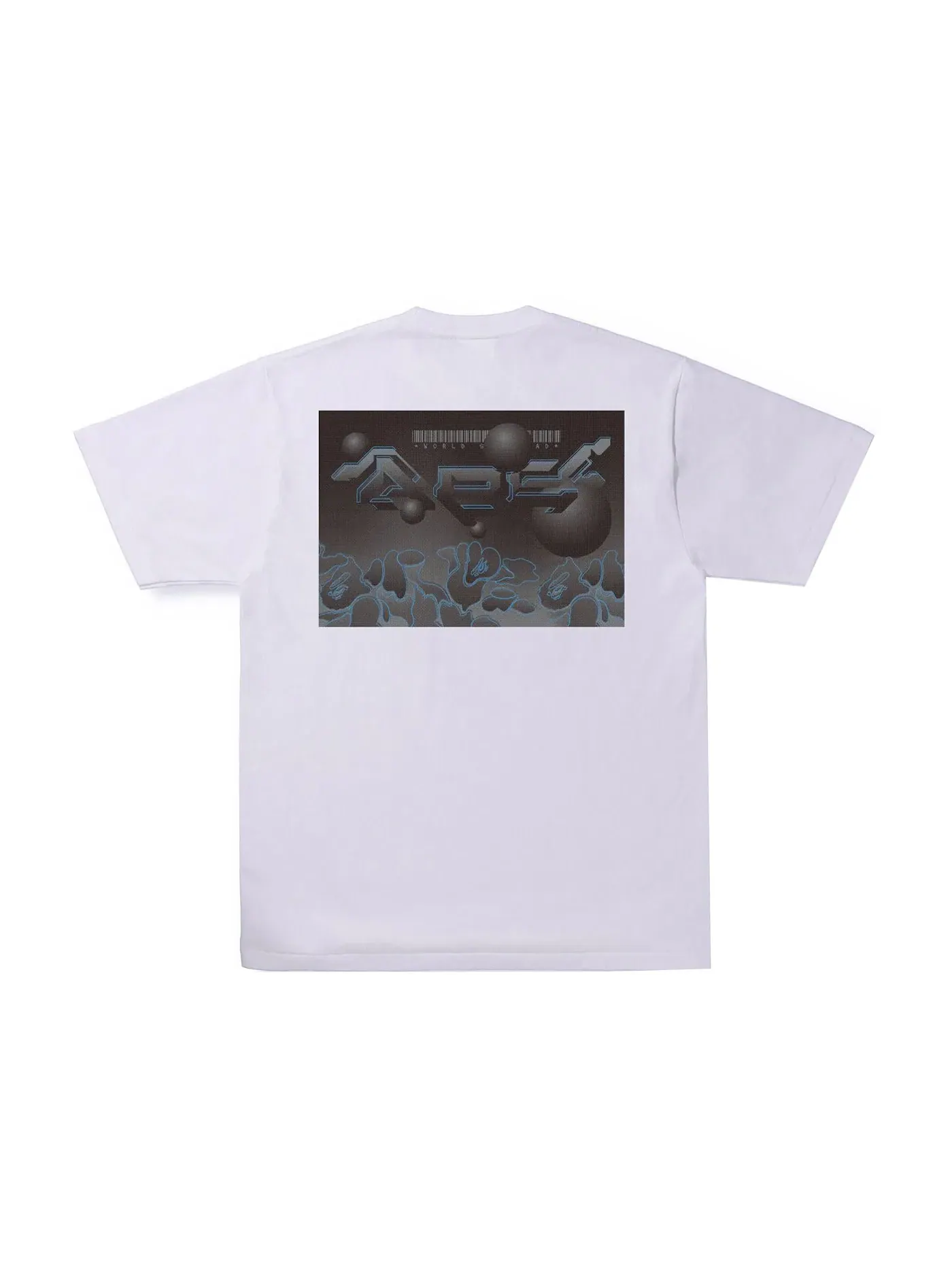 Мужская футболка с принтом BAPE Multi Logo Tee — изображение 2 из 2, белый