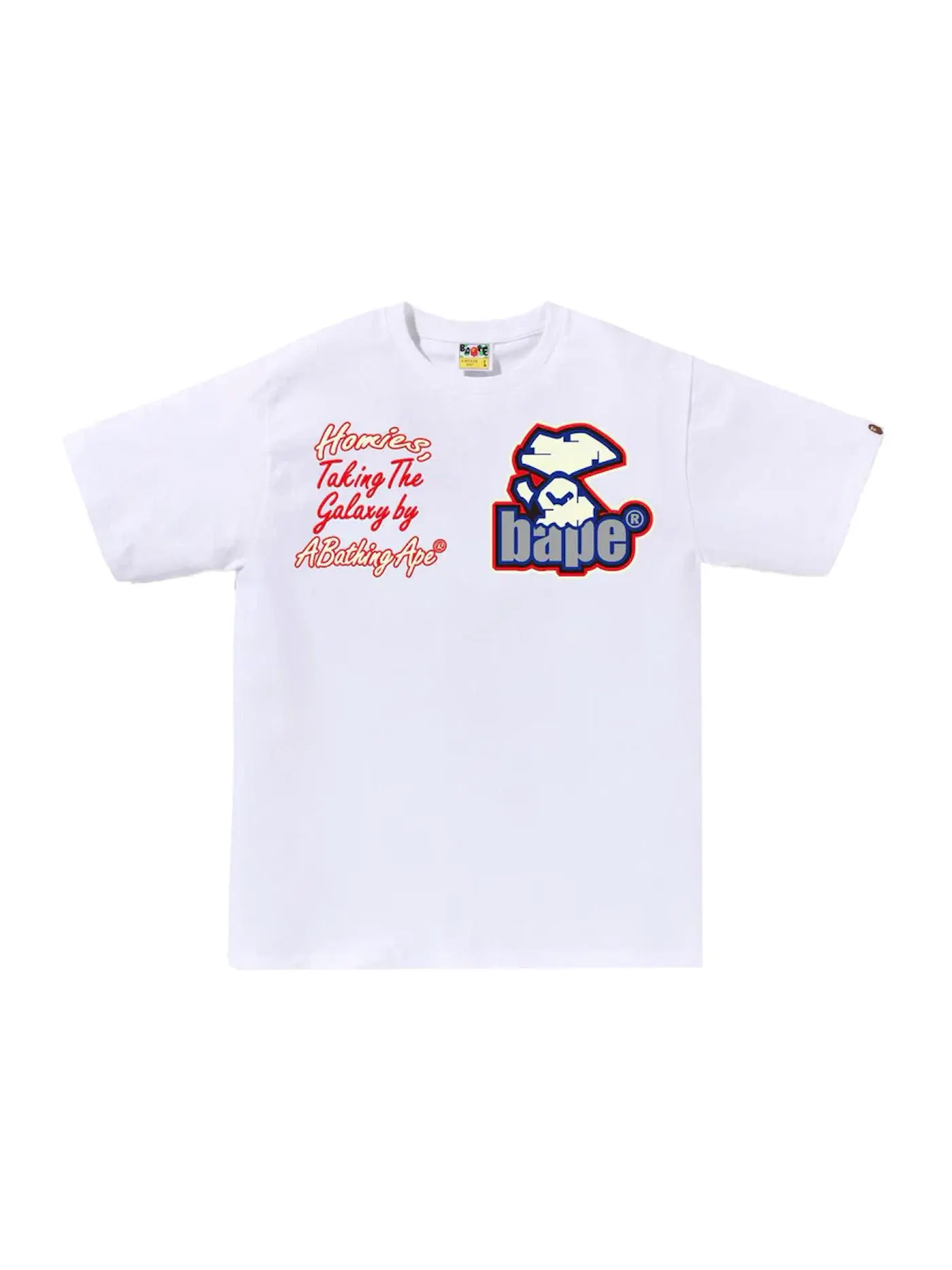 Мужская футболка с принтом BAPE Tee — изображение 1 из 2, белый
