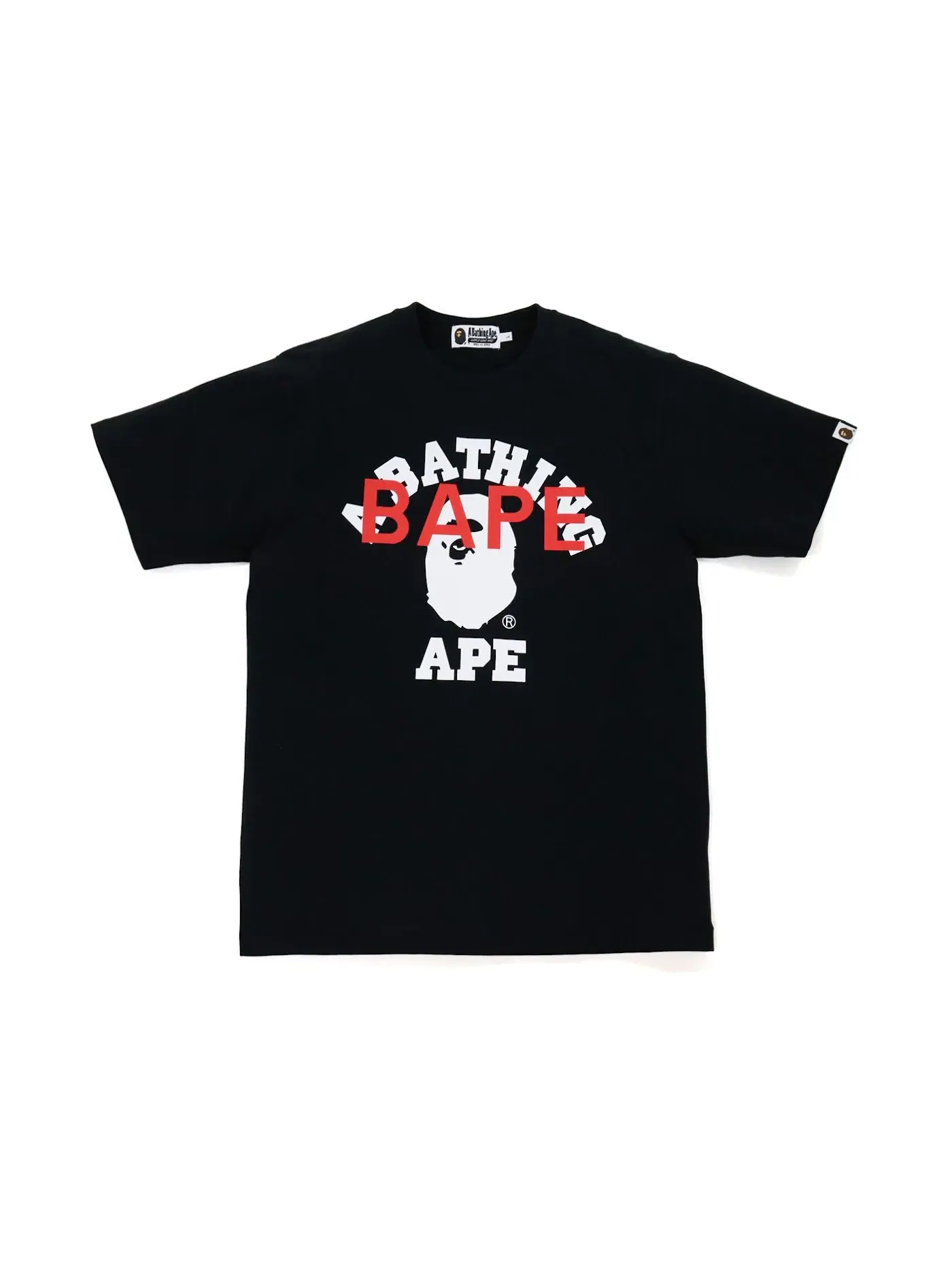 Мужская футболка с принтом BAPE Tee (FW21) — изображение 1 из 2, черный