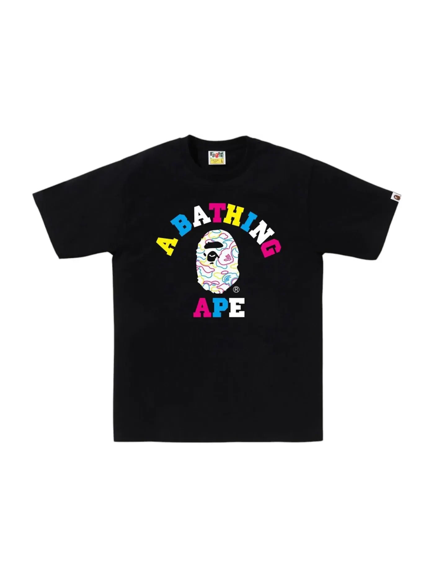 Мужская футболка с камуфляжным принтом BAPE Tee — изображение 1 из 1, черный