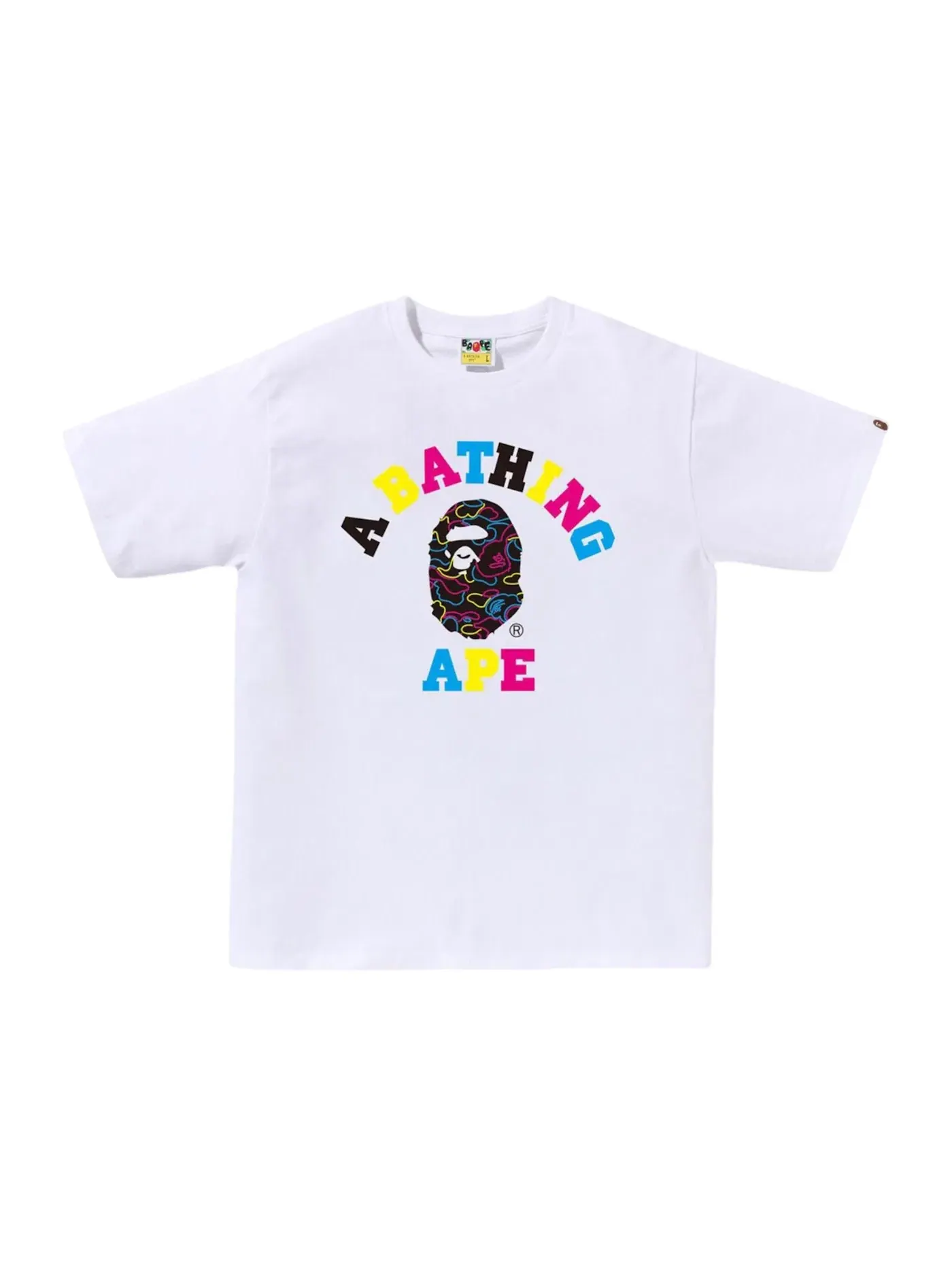 Мужская футболка с принтом BAPE Tee BAPE — изображение 1 из 1, белый