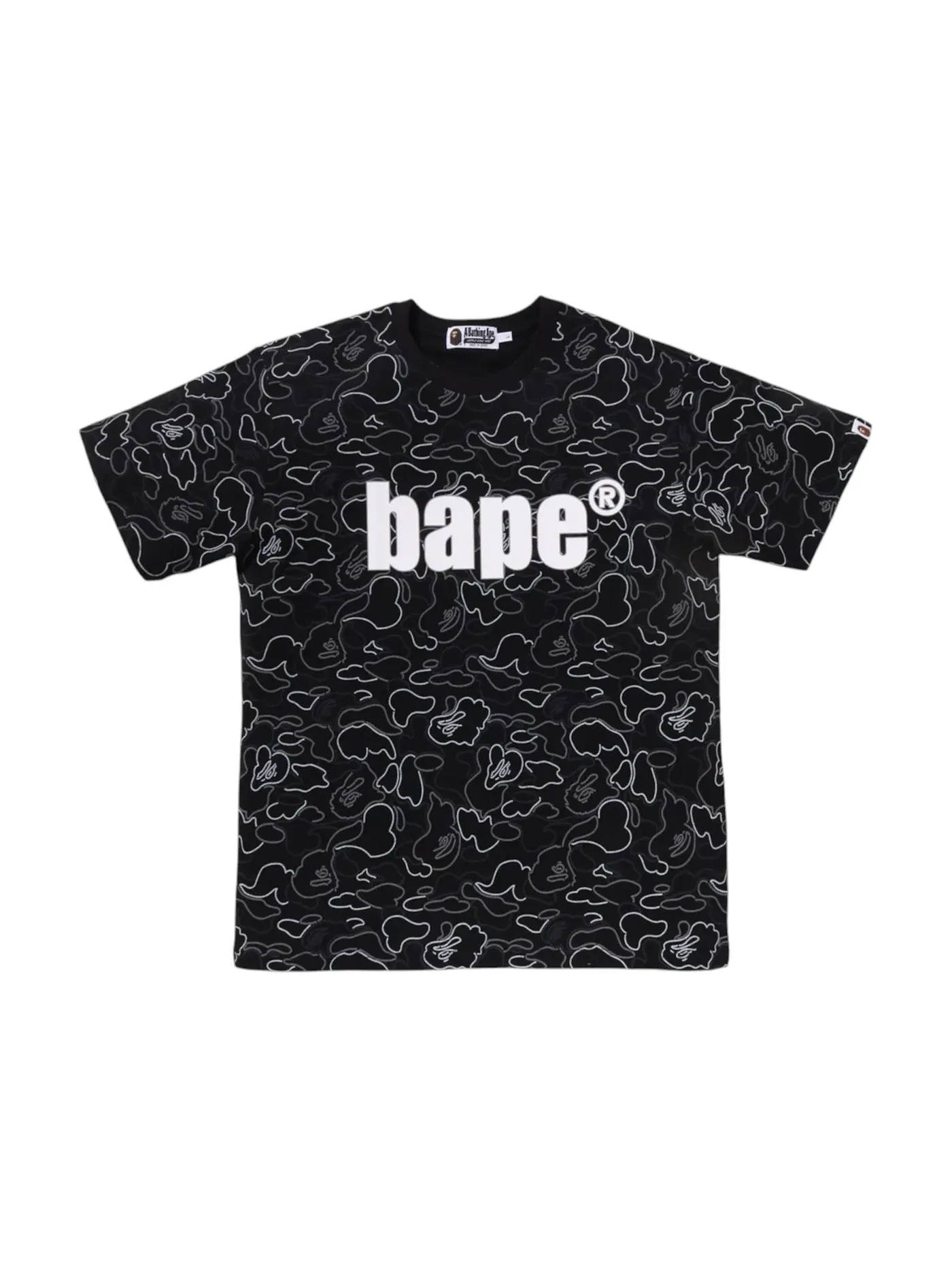 Мужская футболка с камуфляжным принтом Tee BAPE — изображение 1 из 1, черный