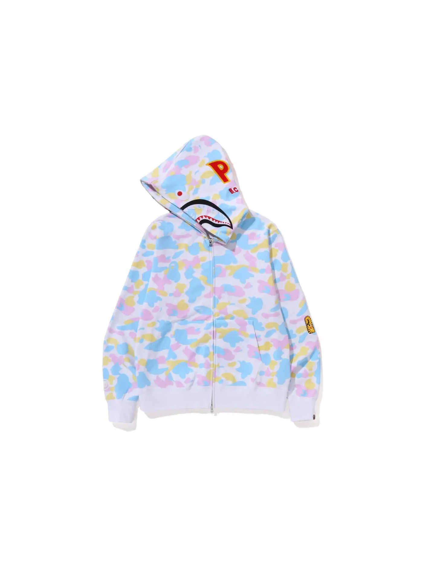 Мужская худи с камуфляжным принтом BAPE — изображение 2 из 2, белый