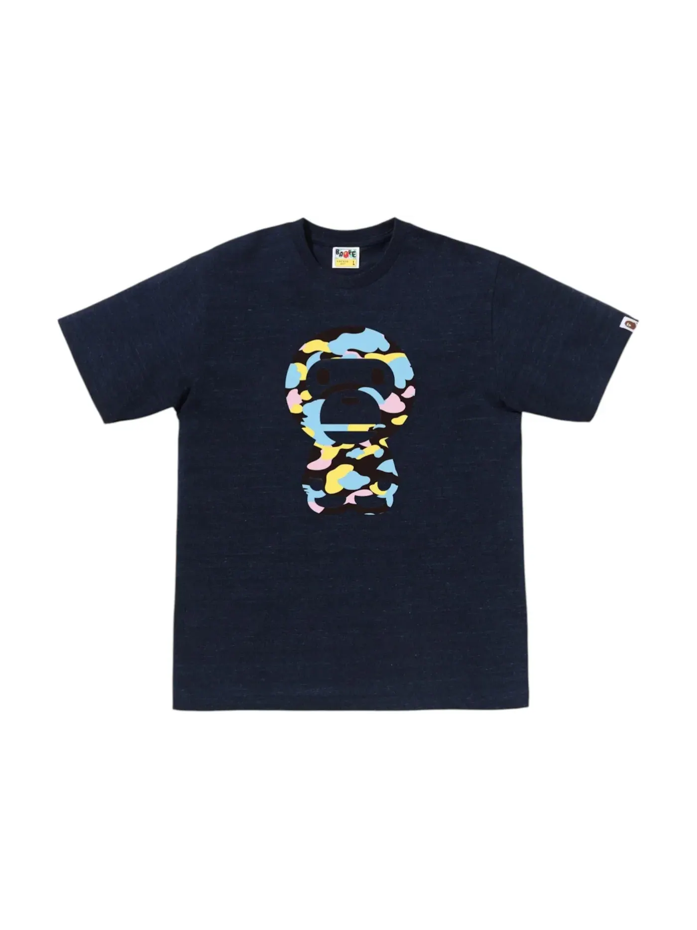 Мужская футболка с камуфляжным принтом BAPE Tee — изображение 1 из 1, темно-синий