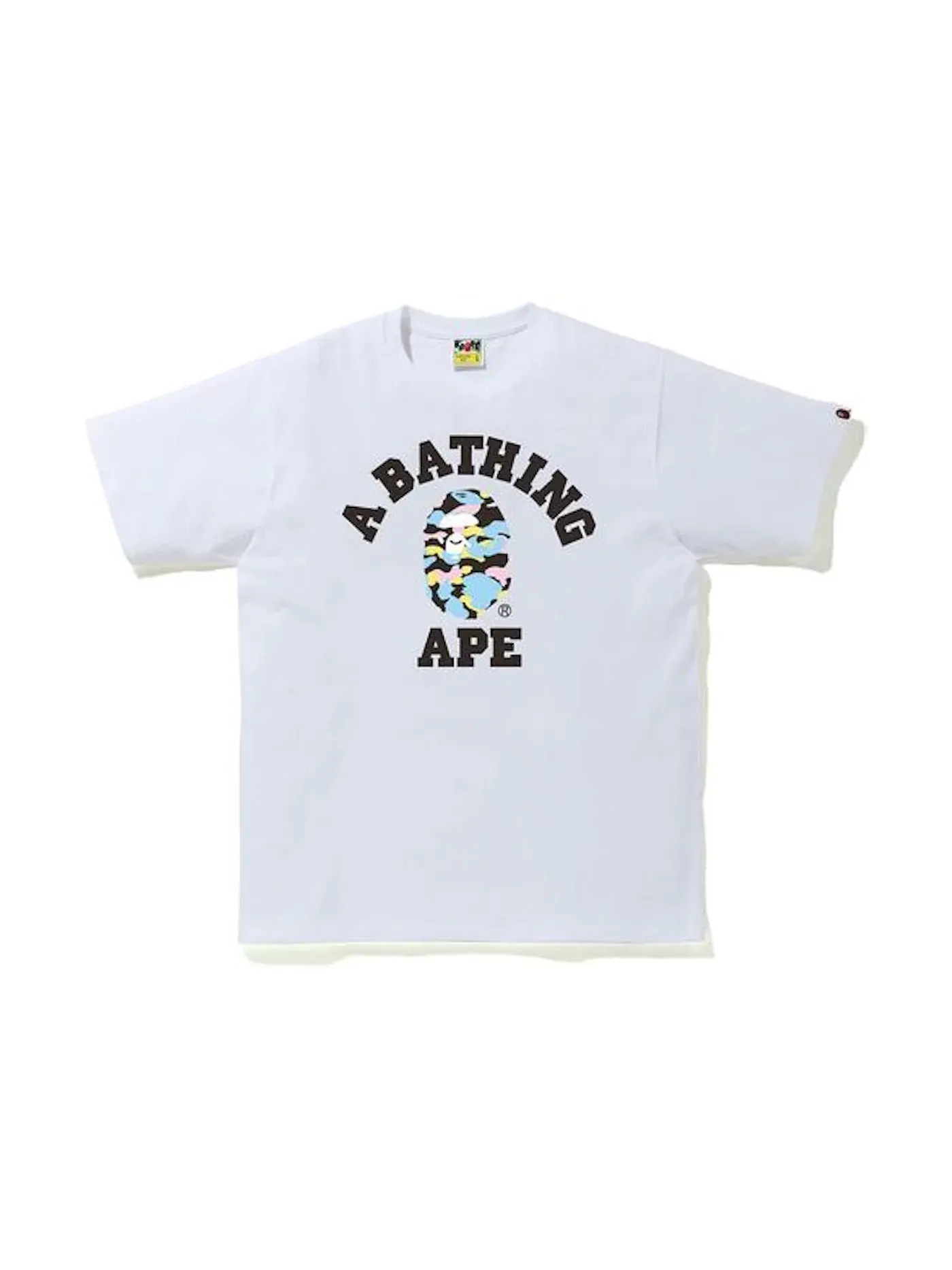 Мужская футболка с камуфляжным принтом BAPE Tee — изображение 1 из 1, белый
