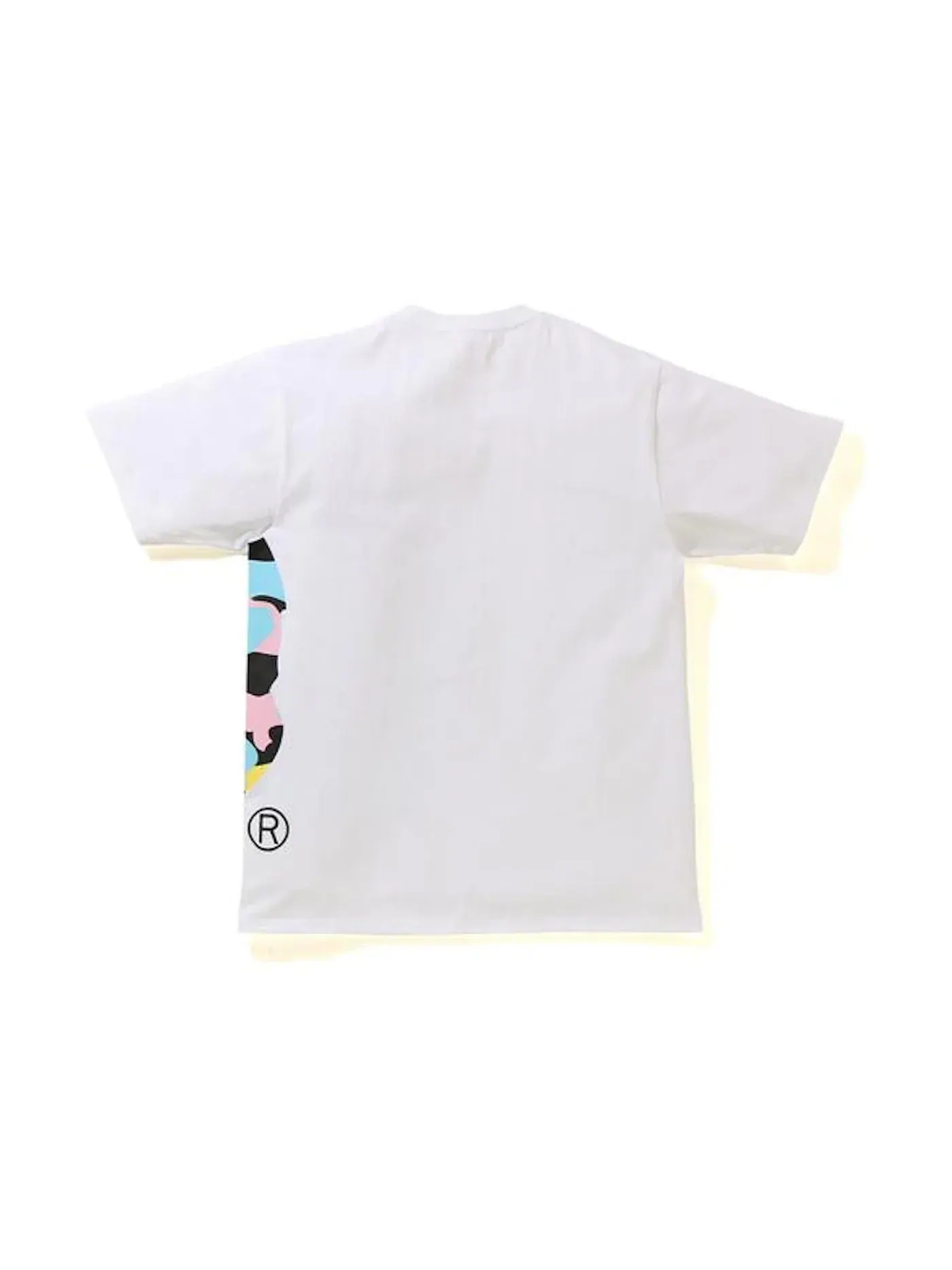 Мужская футболка с принтом BAPE New Multi Camo Side Big Ape Head Tee — изображение 2 из 2, белый