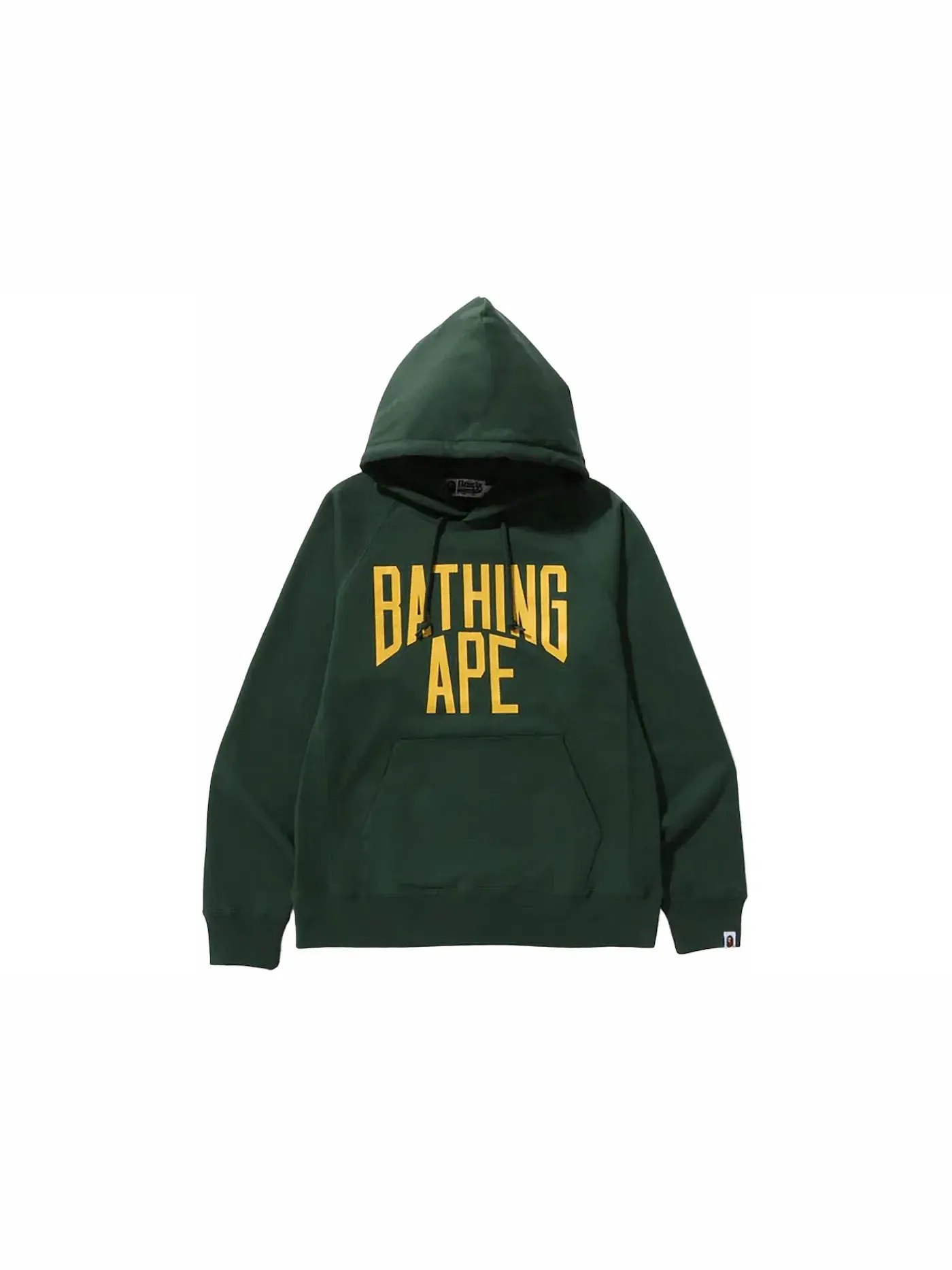 Мужской пуловер с капюшоном с принтом BAPE NYC Logo Hoodie BAPE — изображение 1 из 1, зеленый