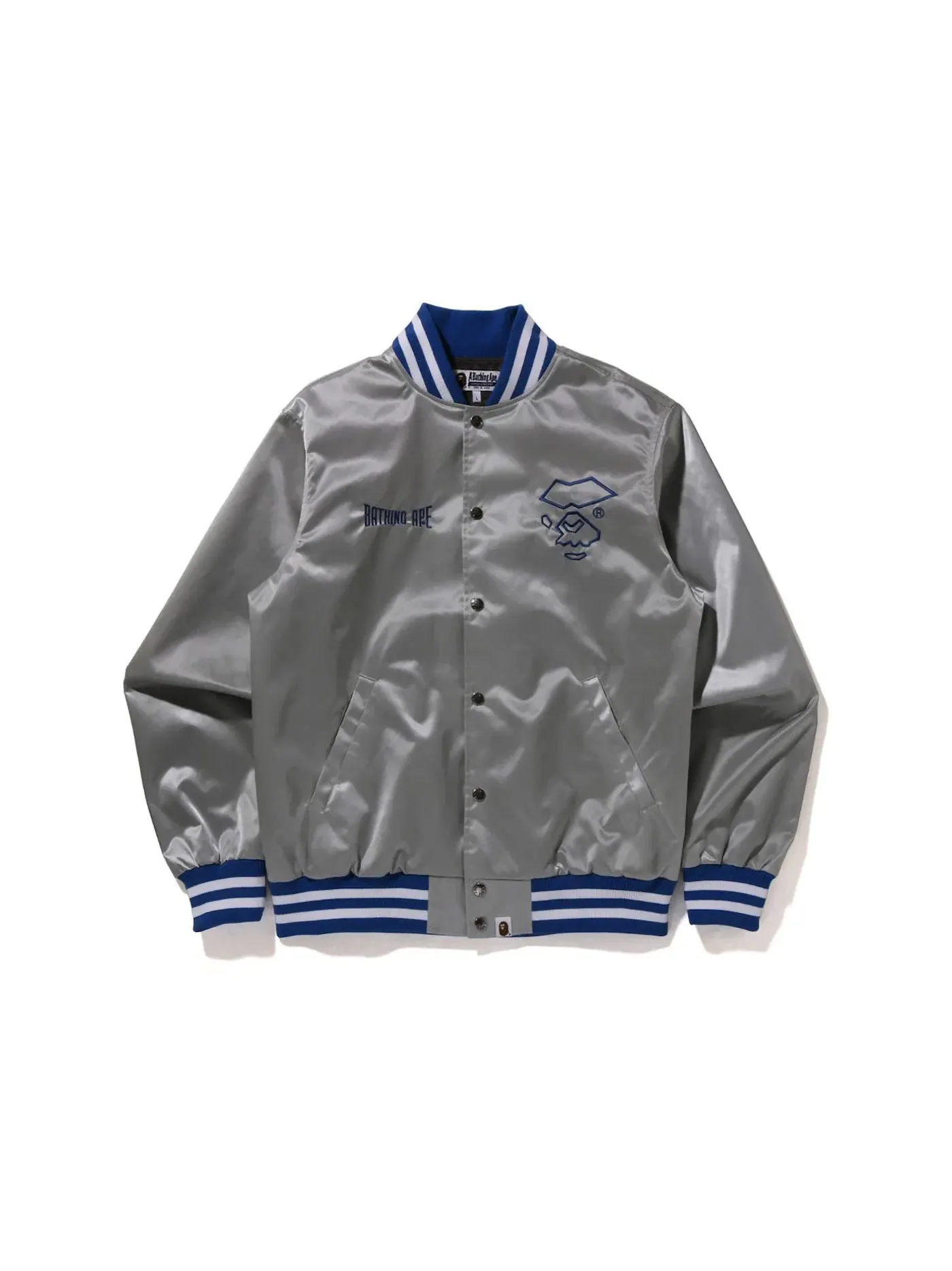 Мужская куртка-бомбер нейлоновая BAPE — изображение 1 из 2, серебряный