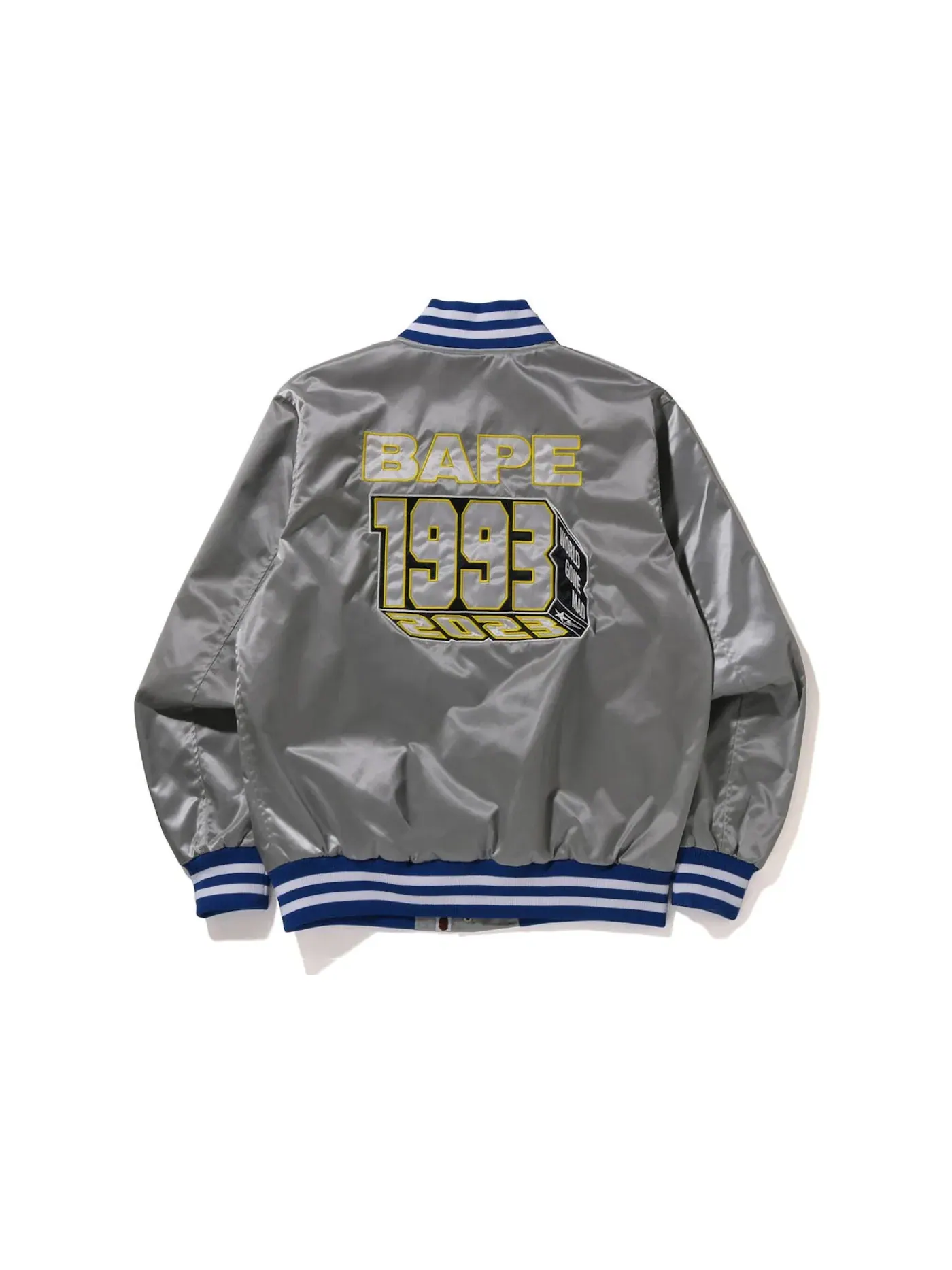 Мужская куртка-бомбер нейлоновая BAPE — изображение 2 из 2, серебряный