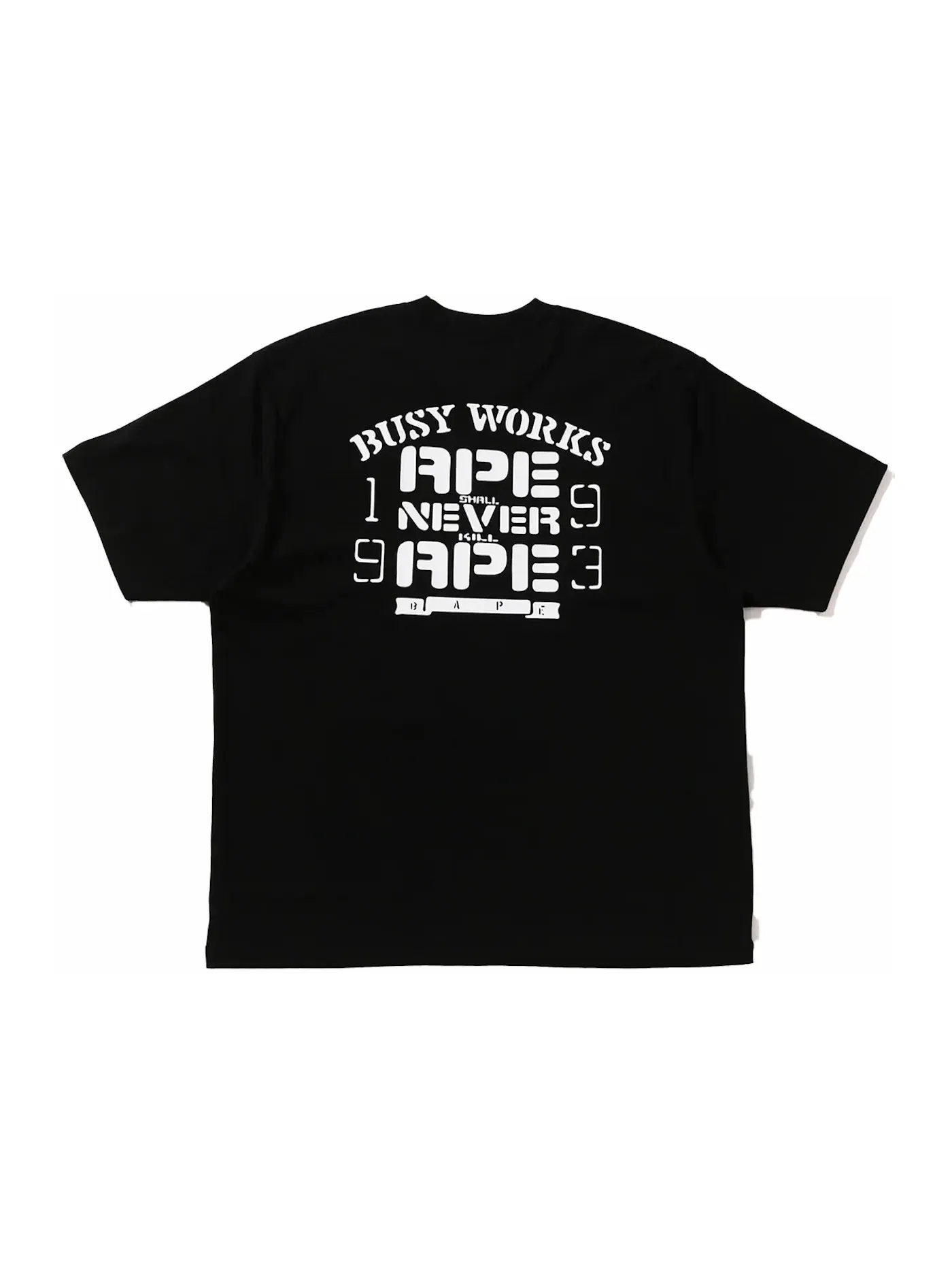 Мужская футболка свободного кроя BAPE OG Ape Head College Relaxed Fit Tee — изображение 2 из 2, черный