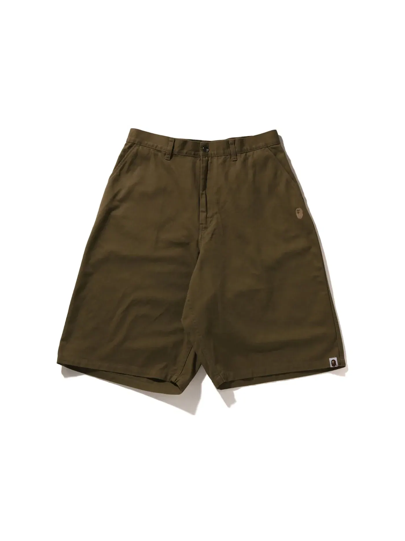 Мужские шорты свободного кроя One Point Loose Fit Chino BAPE — изображение 1 из 2, бежевый
