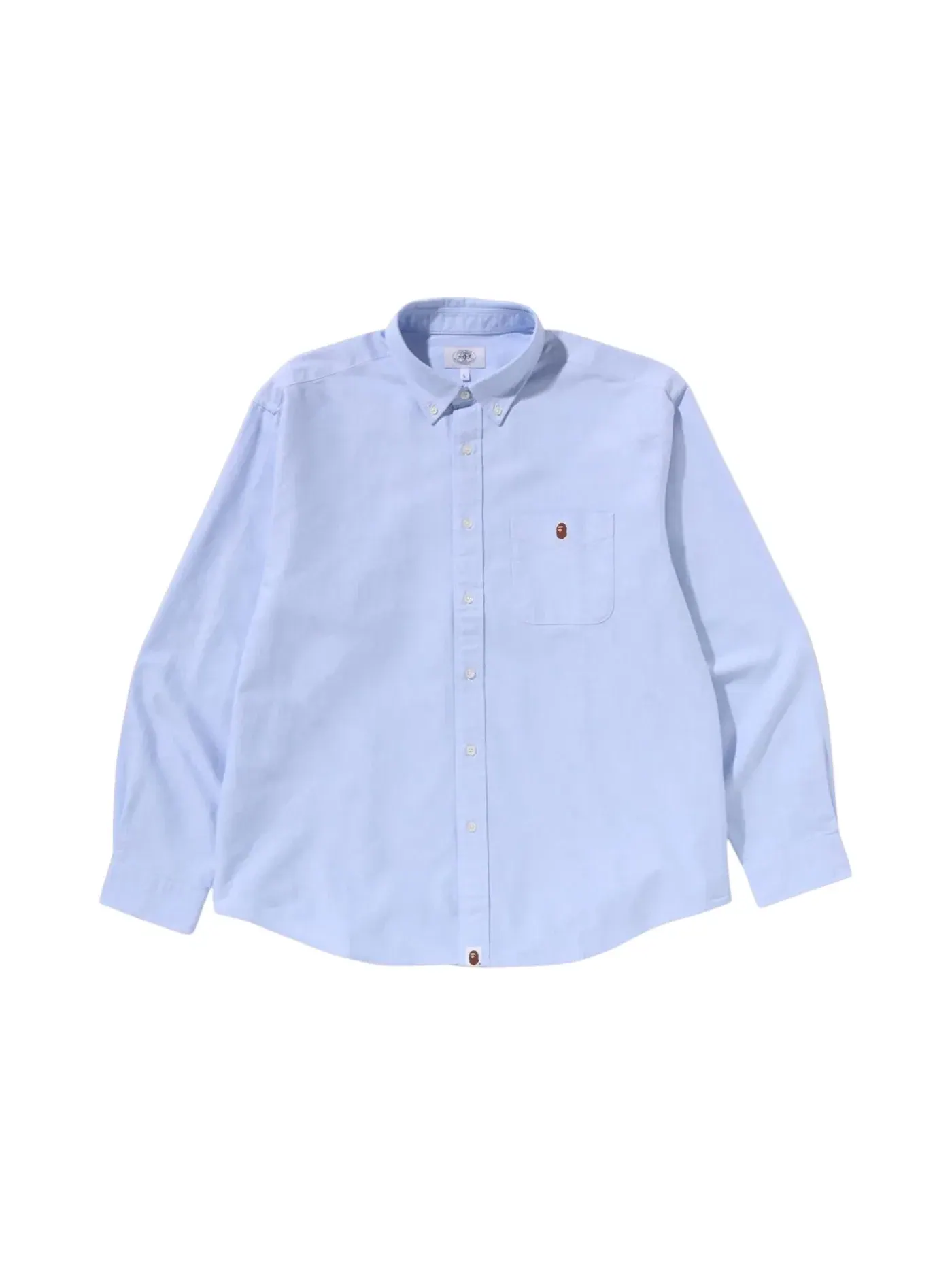 Мужская рубашка с длинным рукавом One Point Oxford BAPE, Sax — изображение 1 из 1
