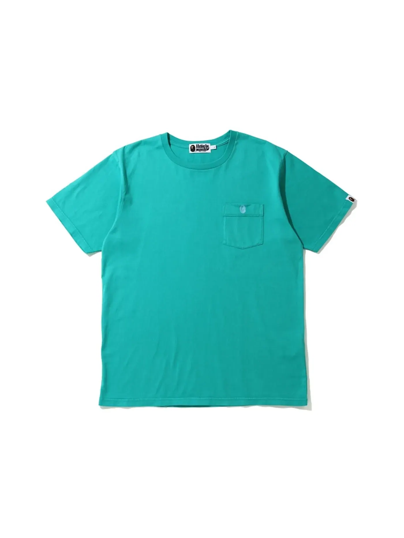 Мужская футболка с принтом One Point Pocket Overdye Tee BAPE, Sax — изображение 1 из 1