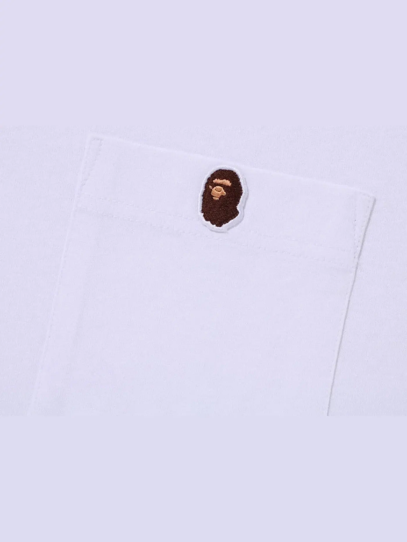 Мужская футболка с принтом BAPE Tee — изображение 2 из 2, белый
