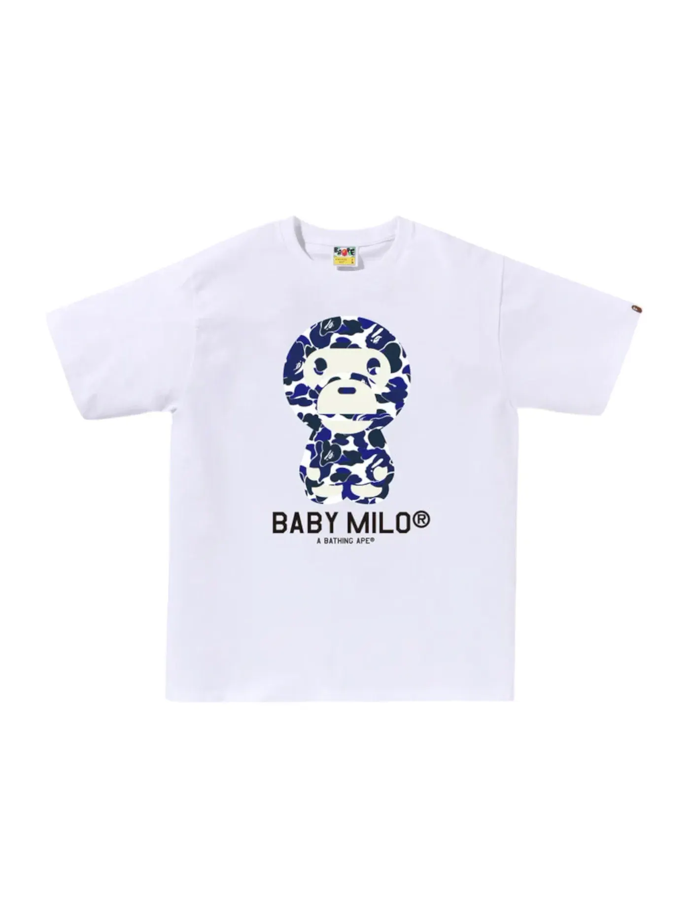 Мужская футболка с принтом Baby Milo Bapec Tee BAPE — изображение 1 из 1, белый