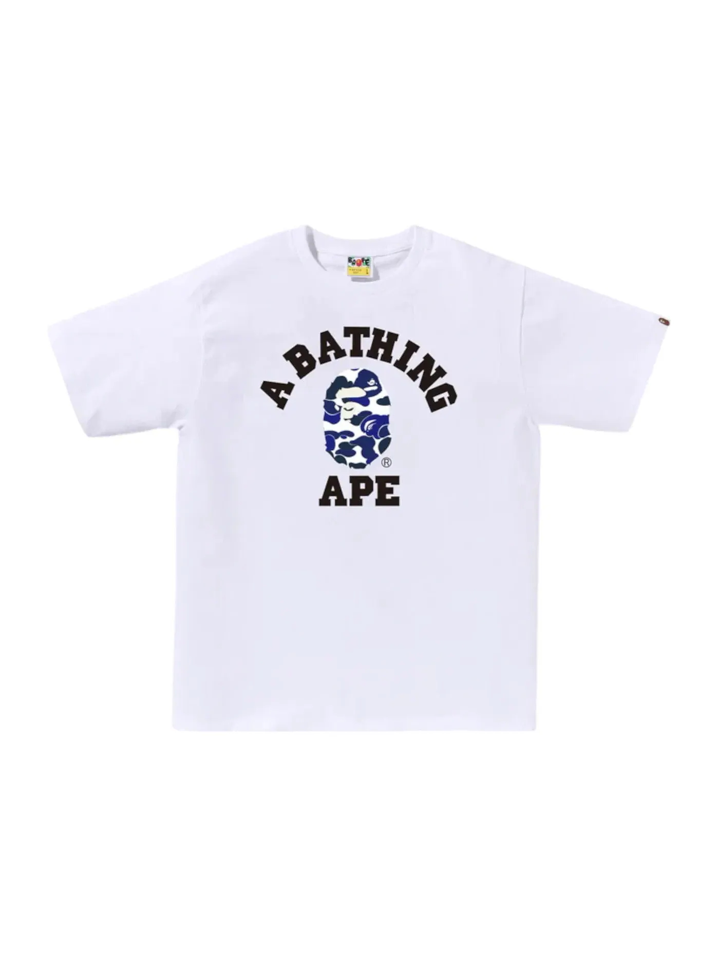 Мужская футболка с принтом College Bapec Tee BAPE — изображение 1 из 1, белый