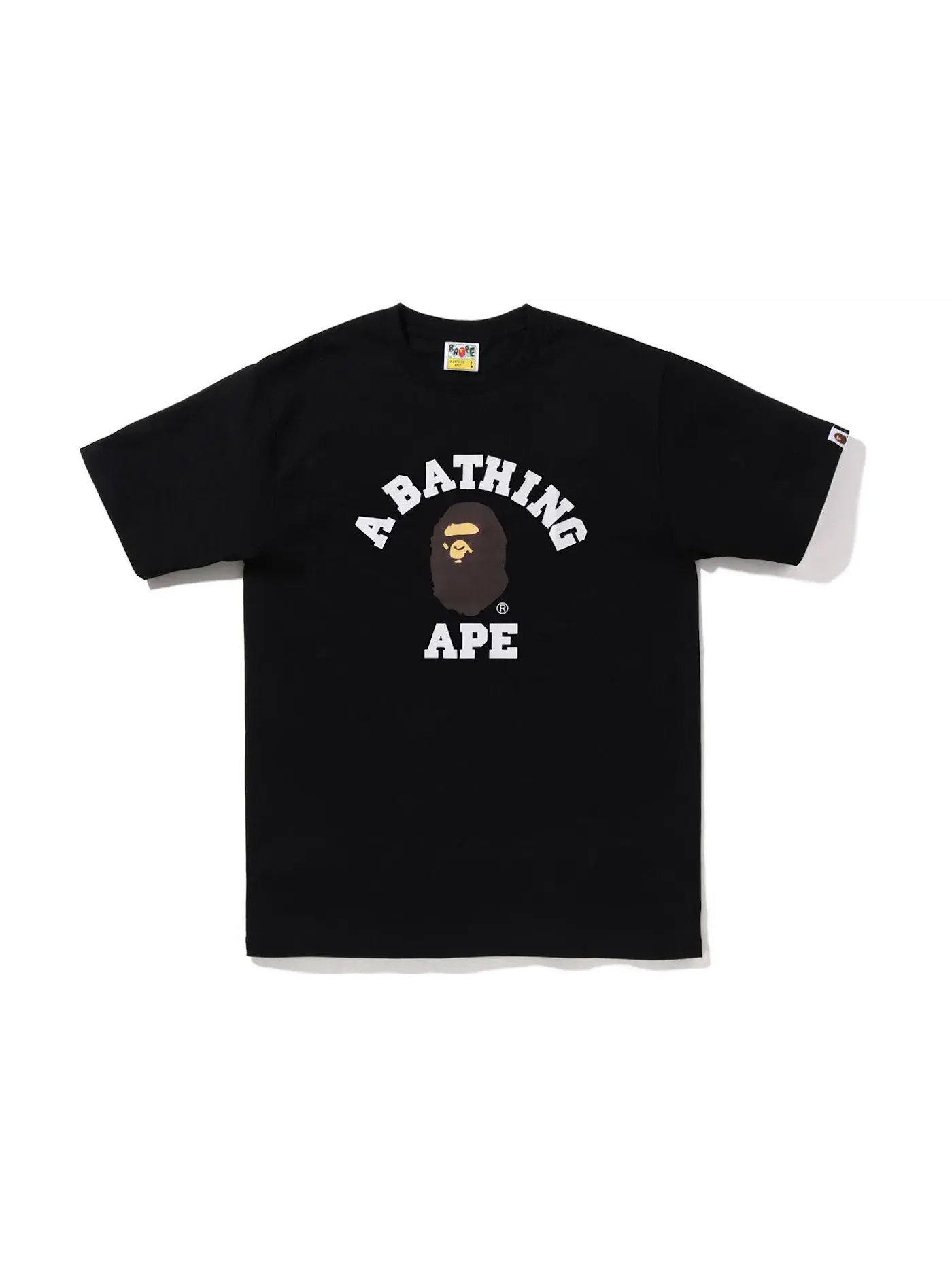 Мужская футболка с принтом BAPE Tee — изображение 1 из 1, черный