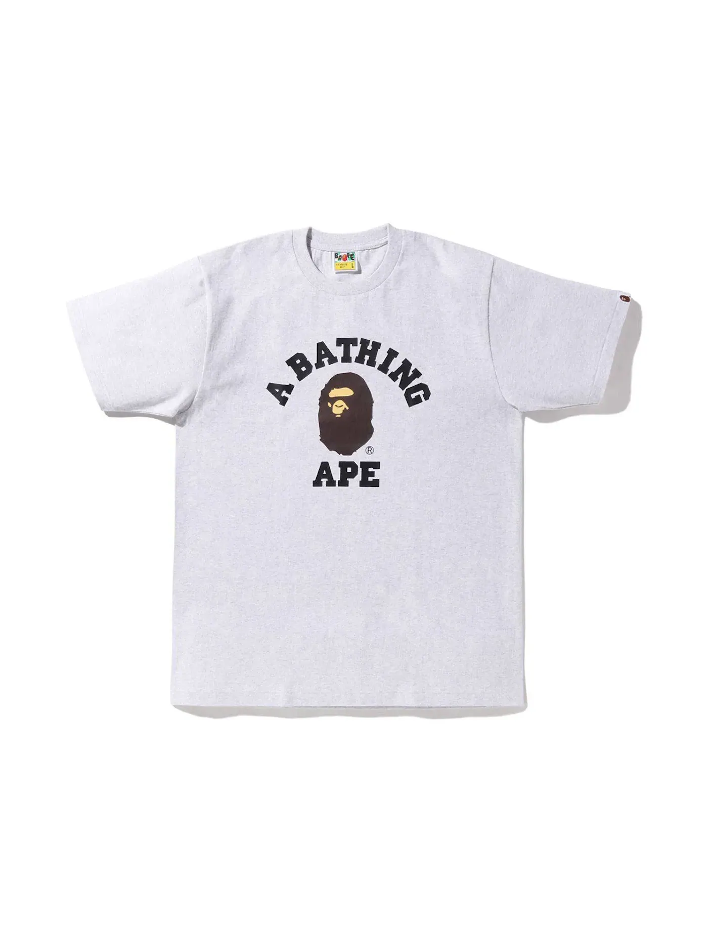 Мужская футболка с принтом College Tee BAPE — изображение 1 из 1, серый