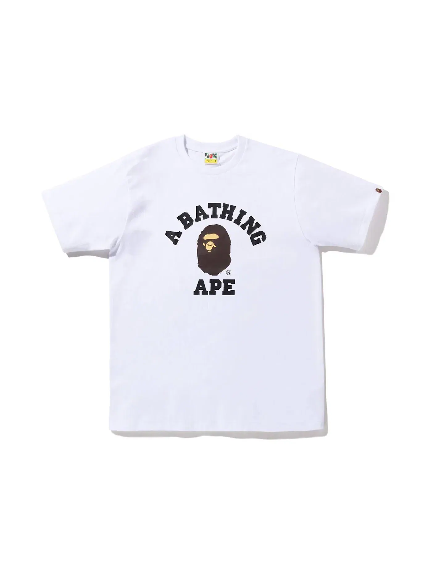 Мужская футболка с принтом College Tee BAPE — изображение 1 из 1, белый