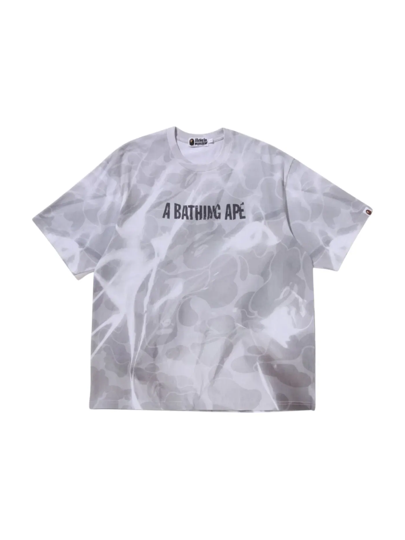 Мужская футболка свободного кроя с принтом BAPE Overall Print Logo BAPE — изображение 1 из 1, белый