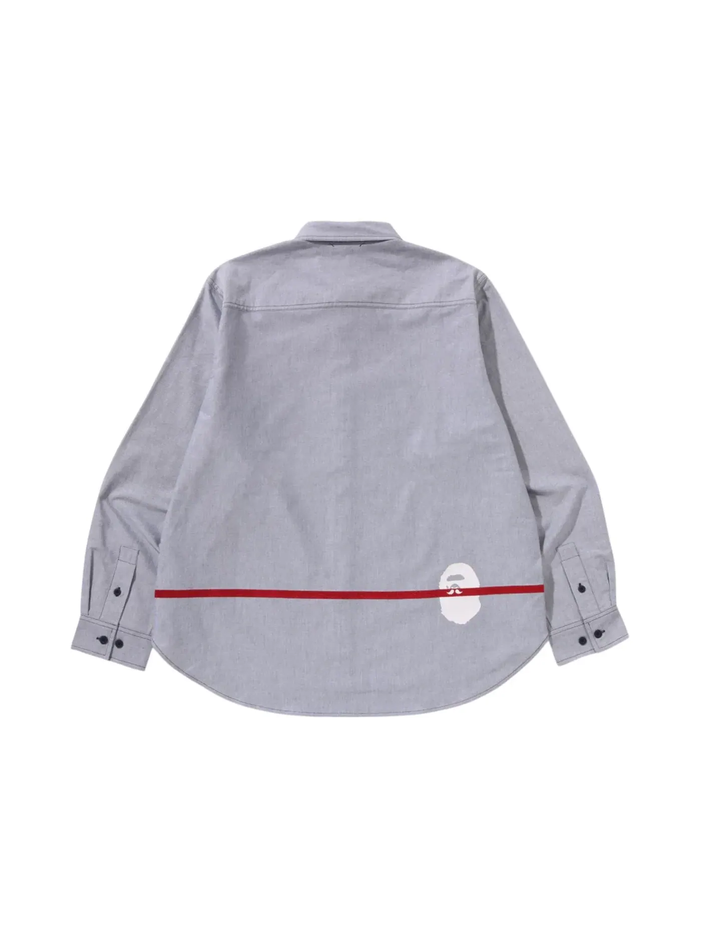 Мужская рубашка с длинным рукавом BAPE — изображение 2 из 2, темно-синий