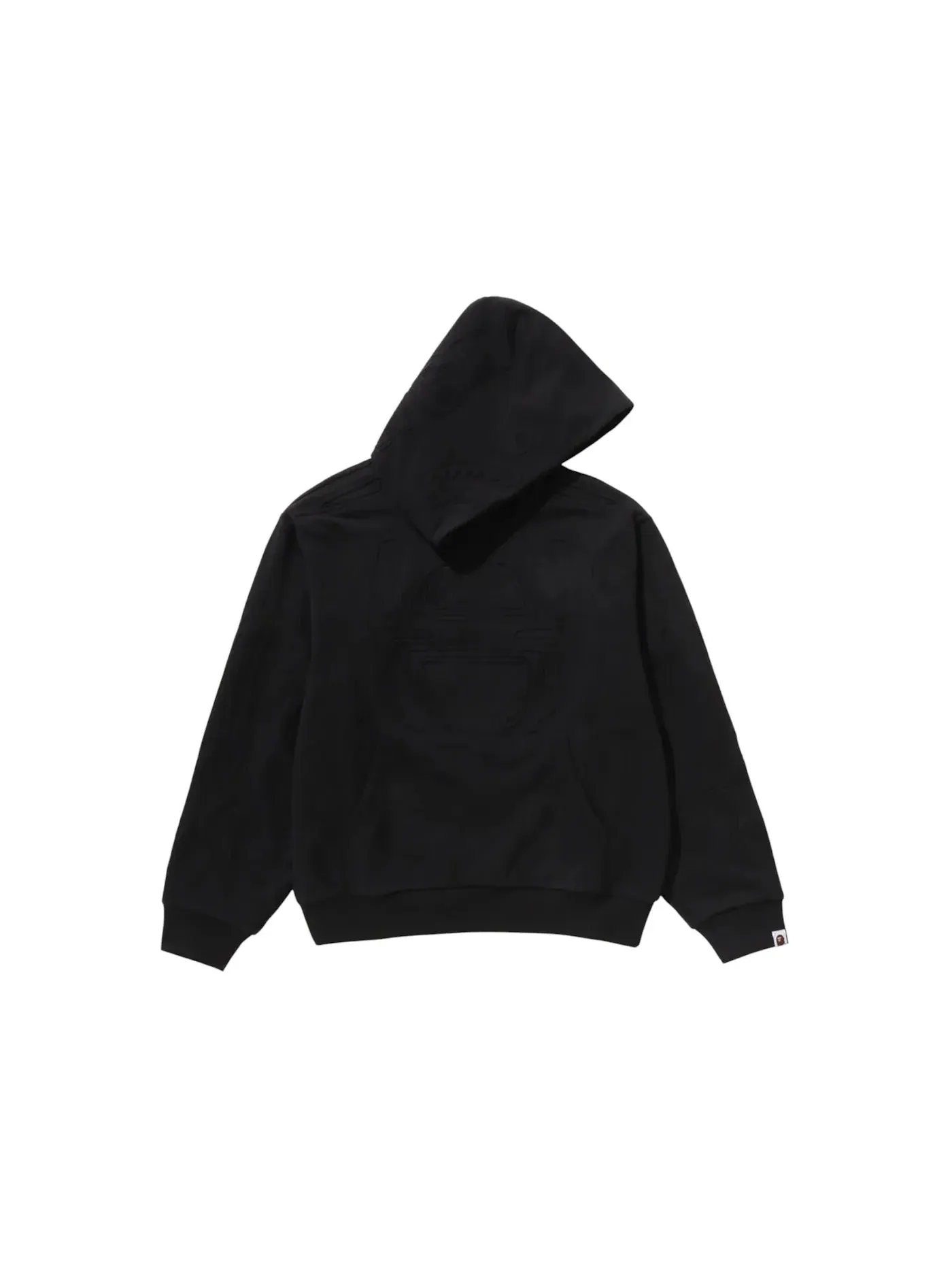 Мужской пуловер с капюшоном и принтом Shark BAPE — изображение 1 из 2, черный