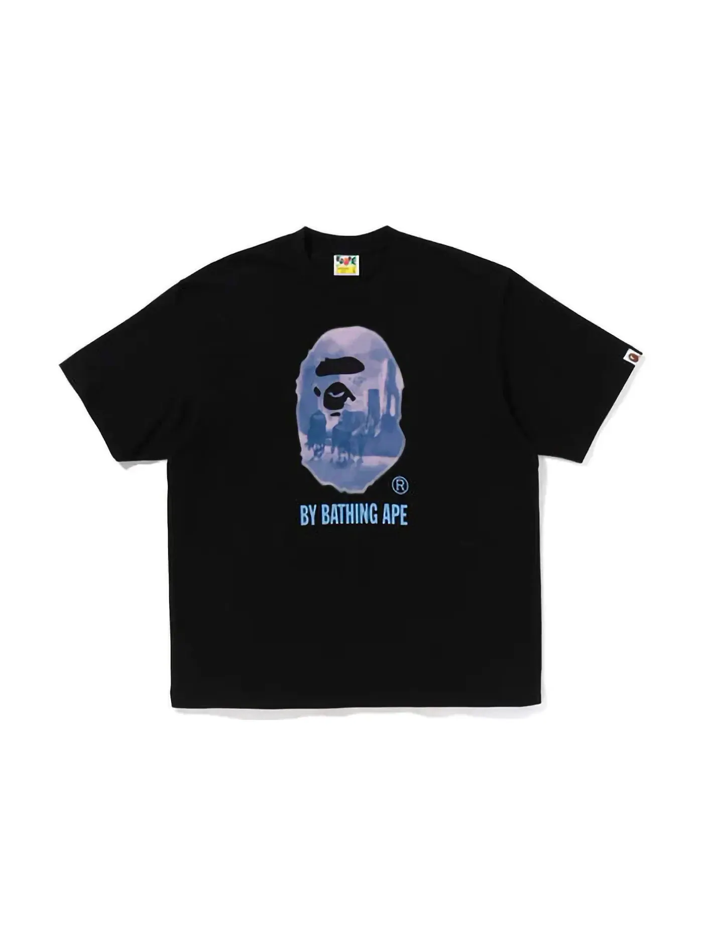 Мужская футболка свободного кроя с принтом Painting By Bathing Ape BAPE — изображение 1 из 1, черный