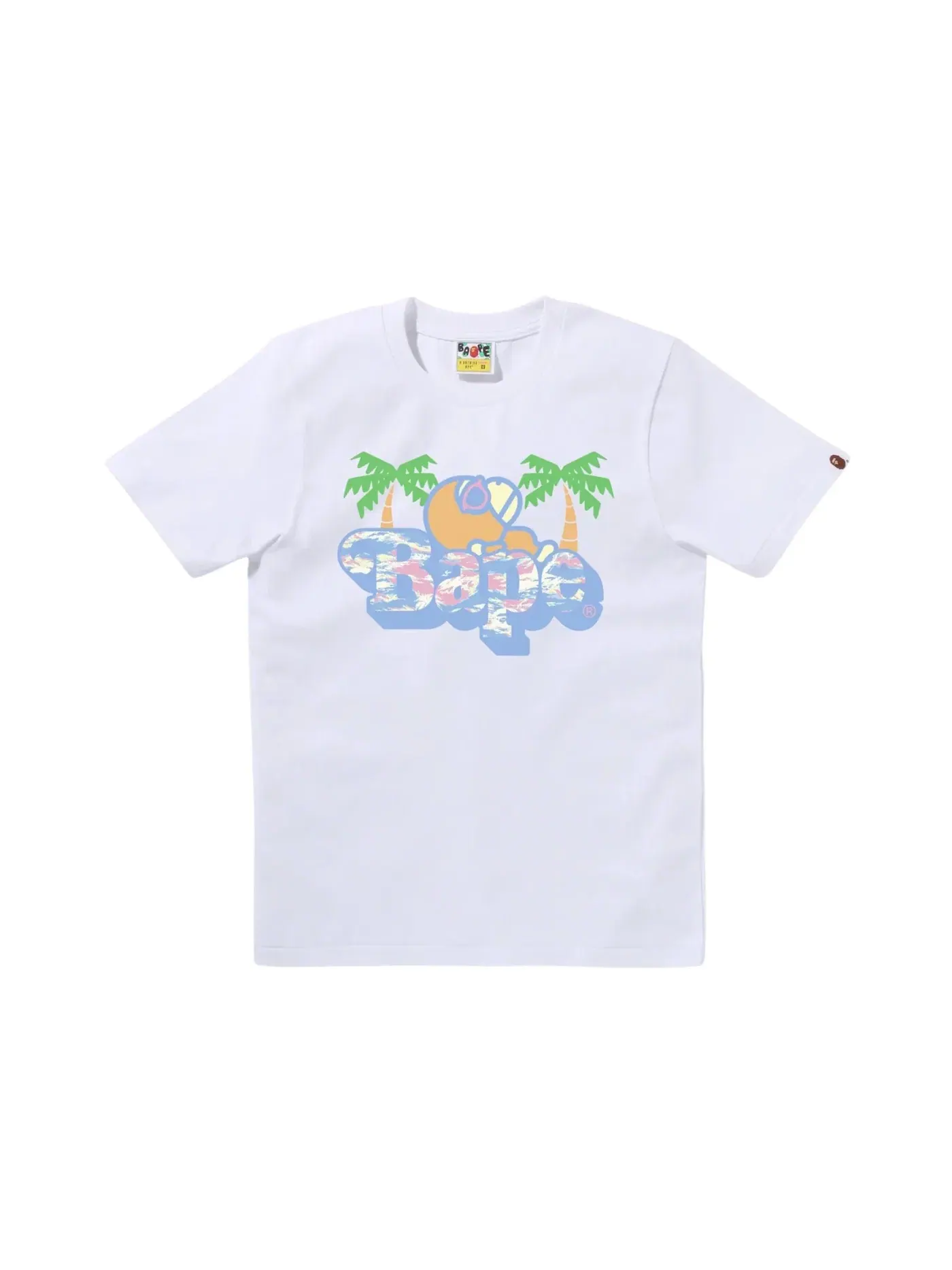 Женская футболка с принтом BAPE Palm Tree Pattern Milo On BAPE Tee BAPE — изображение 1 из 1, белый