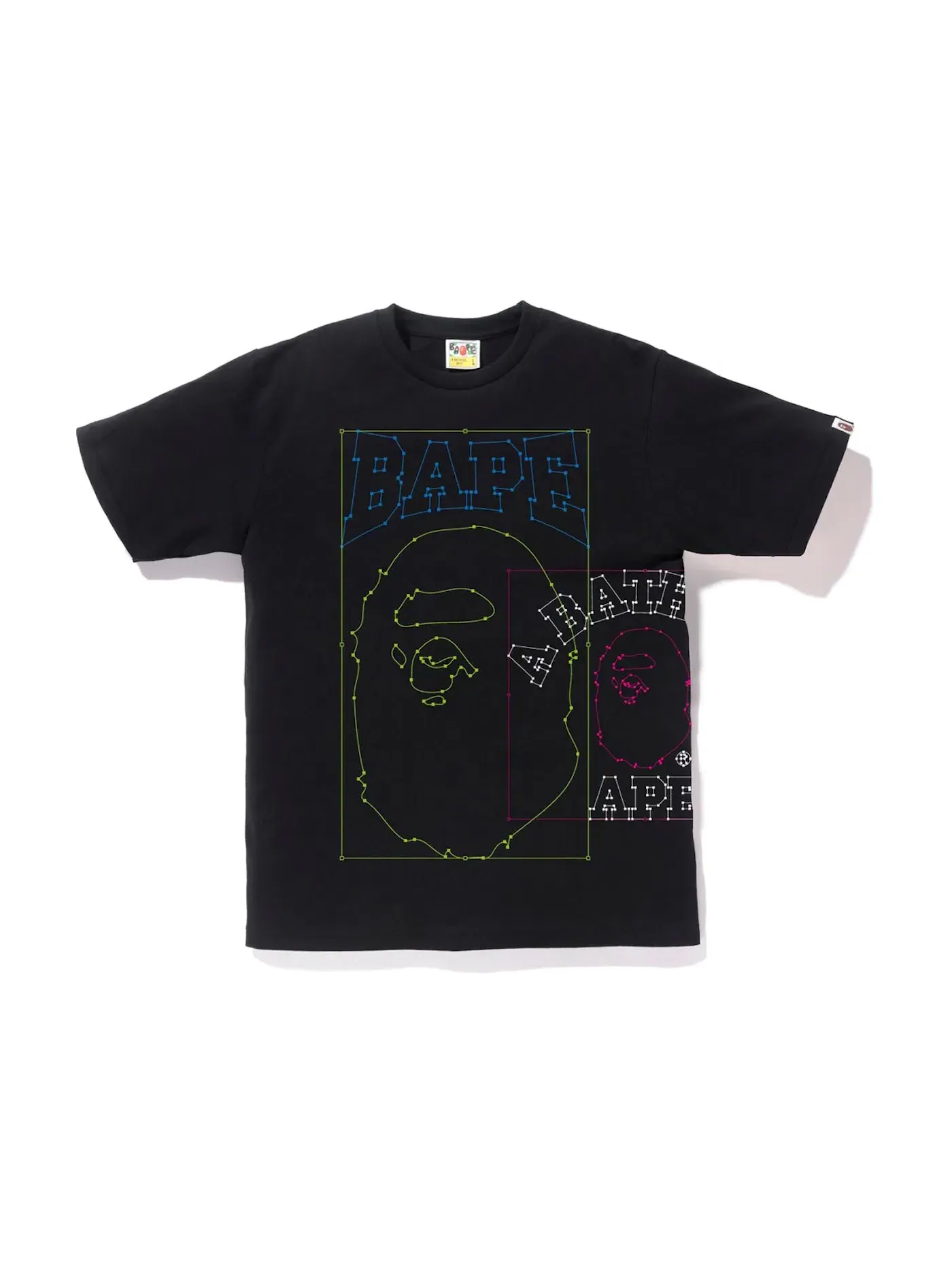 Мужская футболка с принтом BAPE Tee BAPE — изображение 1 из 2, черный
