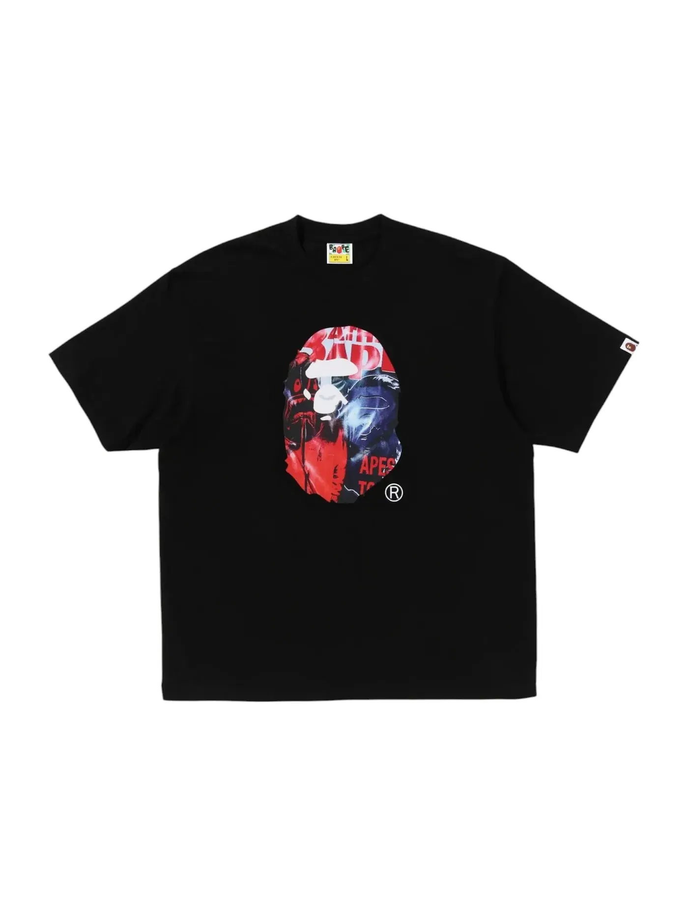 Мужская футболка свободного кроя BAPE Tee — изображение 1 из 1, черный
