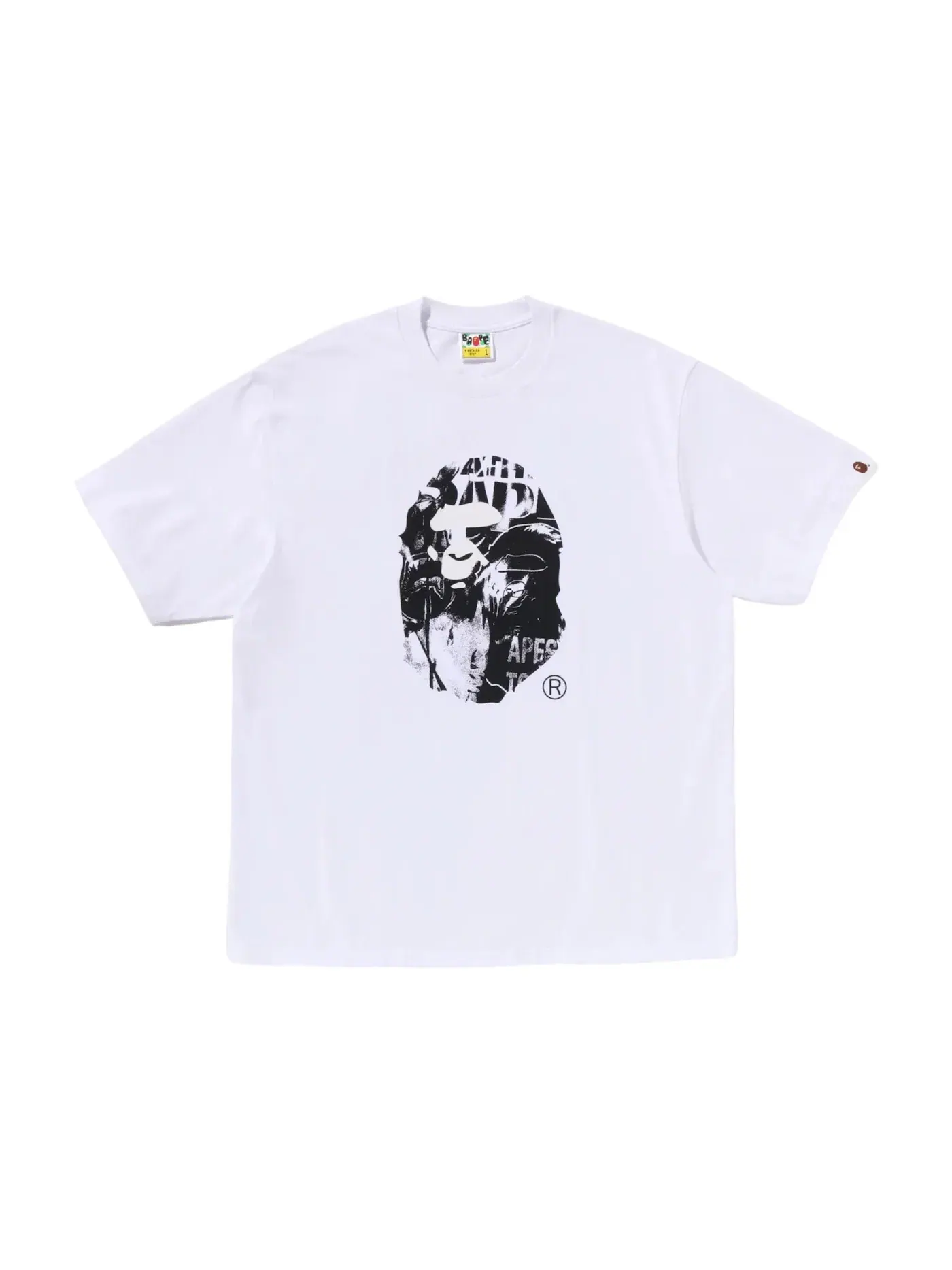 Мужская футболка с принтом BAPE Photo Print Ape Head Relaxed Fit Tee BAPE — изображение 1 из 1, белый