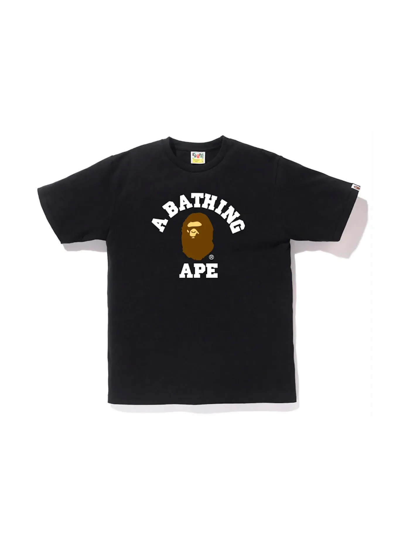 Мужская футболка с принтом BAPE Tee BAPE — изображение 1 из 1, черный