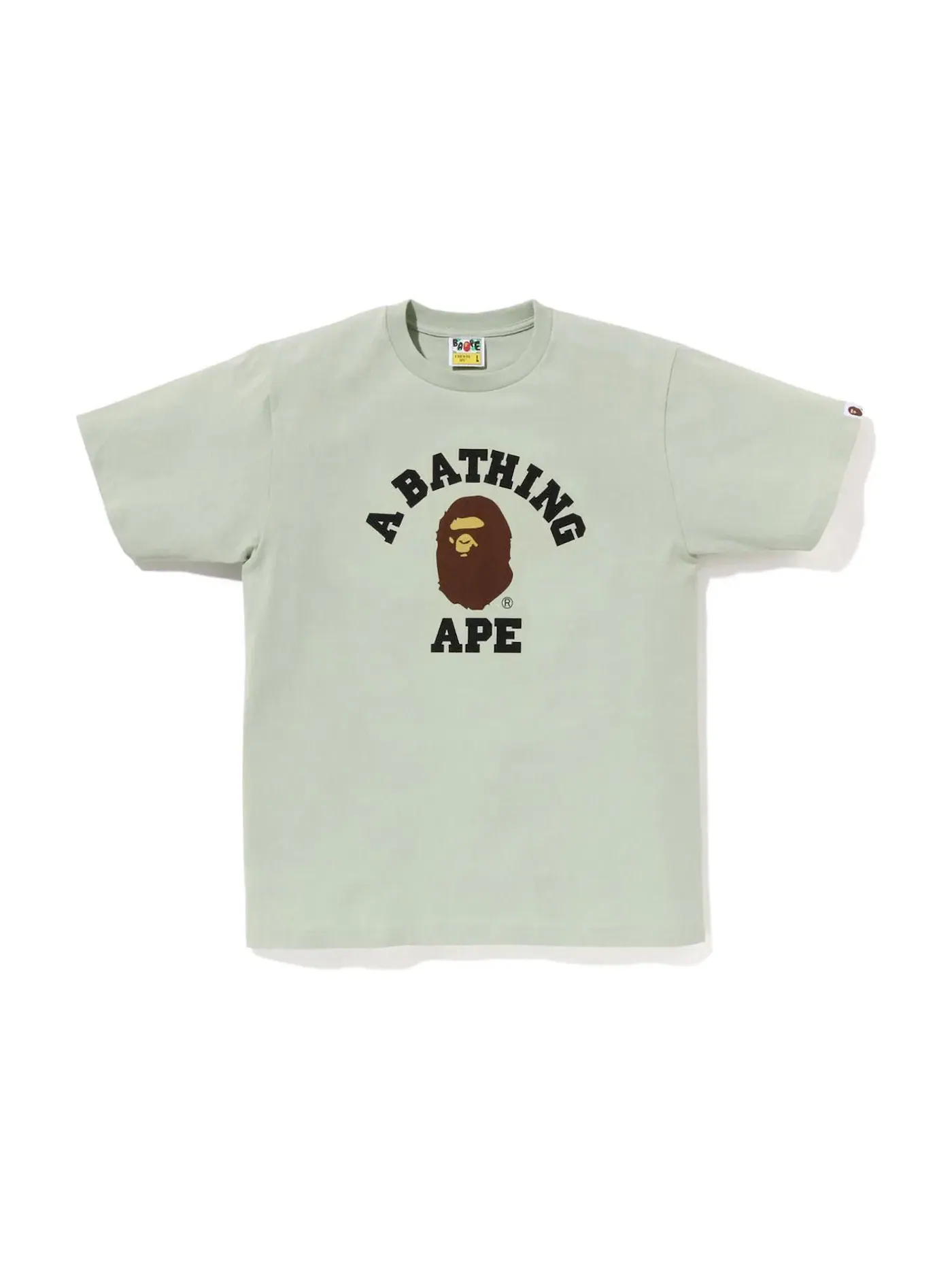 Мужская футболка с принтом BAPE Tee BAPE — изображение 1 из 1, зеленый