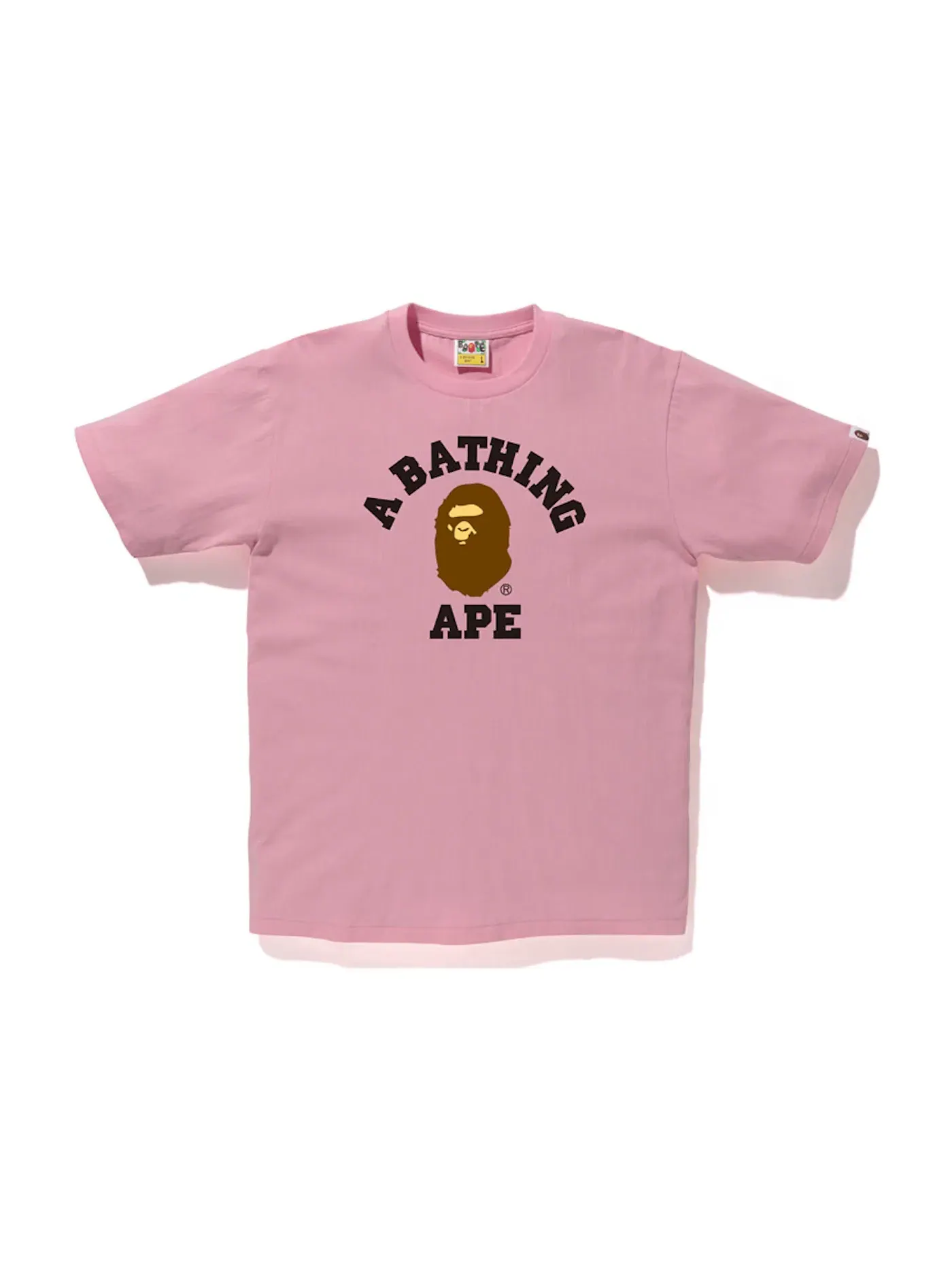 Мужская футболка с принтом BAPE Tee BAPE — изображение 1 из 1, розовый
