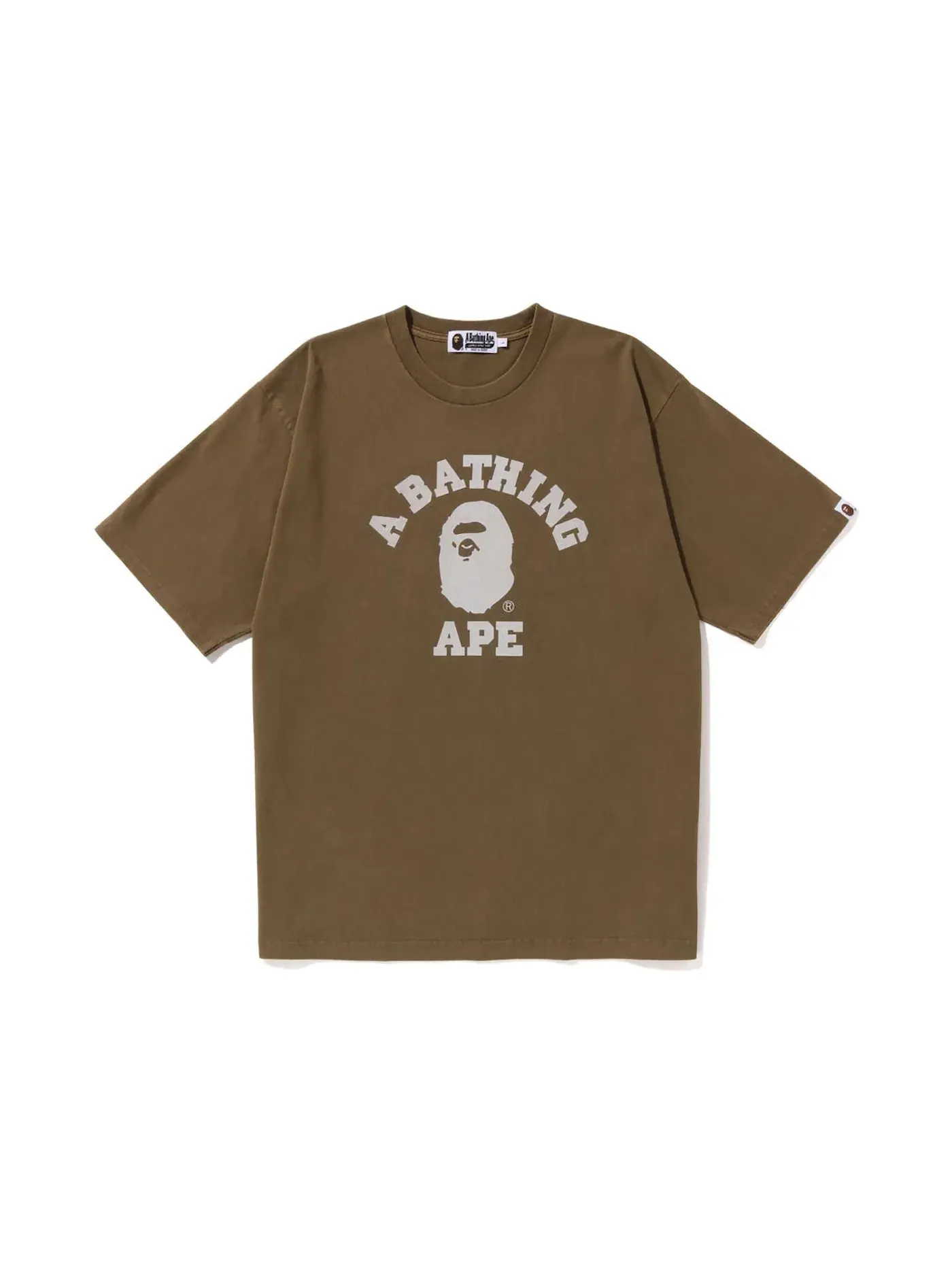 Мужская футболка свободного кроя BAPE Tee — изображение 1 из 1, бежевый