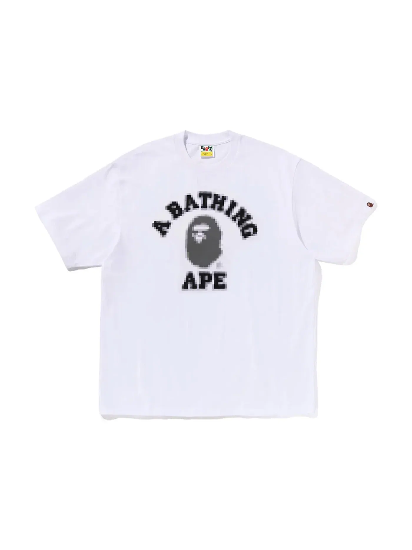 Мужская футболка свободного кроя Pixal College BAPE — изображение 1 из 1, белый