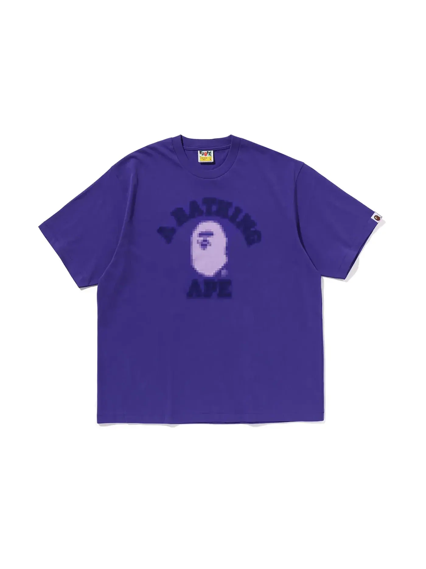 Мужская футболка свободного кроя BAPE Pixal College Purple — изображение 1 из 1