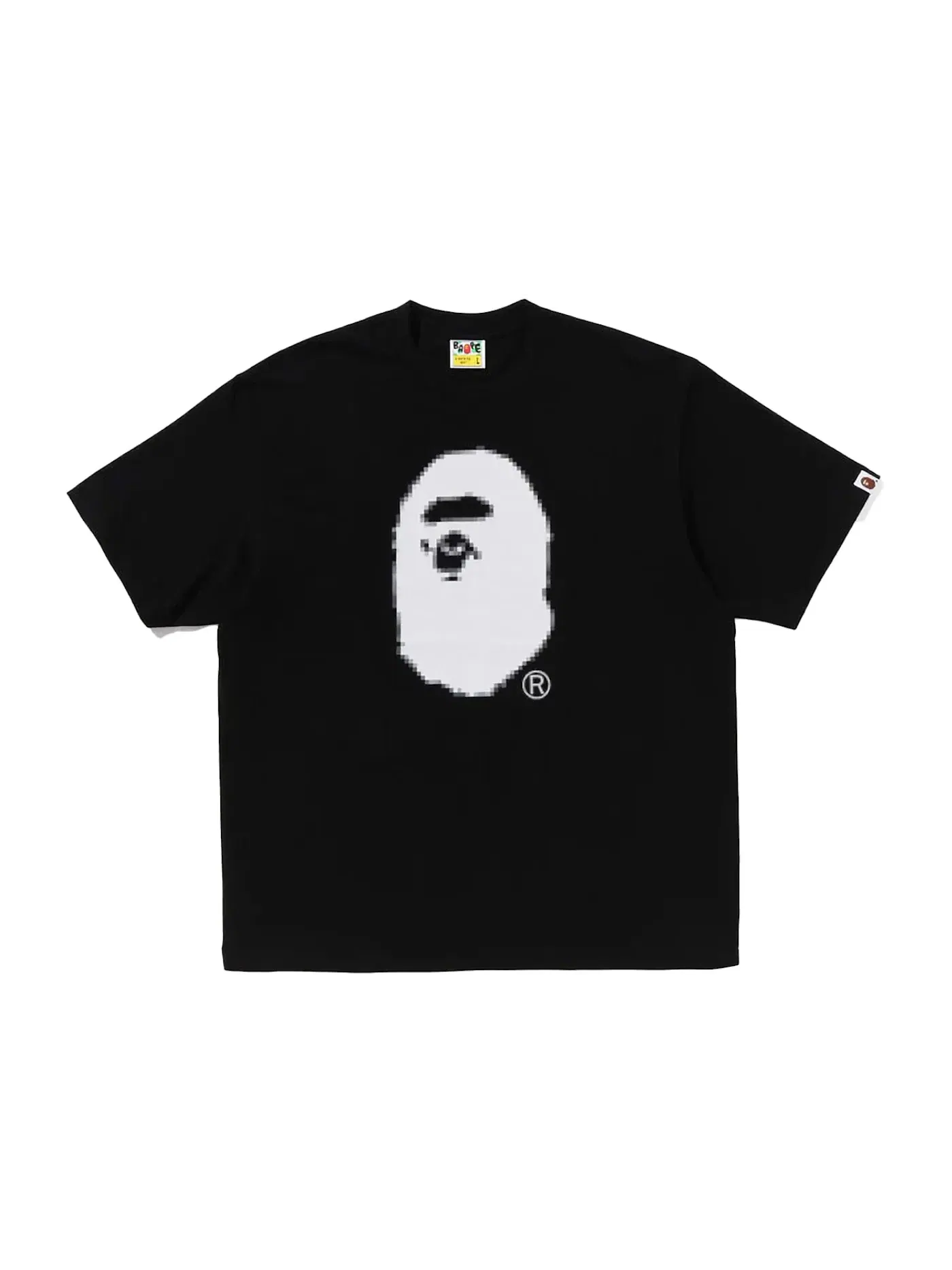 Мужская футболка свободного кроя с принтом BAPE Pixel Ape Head Relaxed Fit Tee BAPE — изображение 1 из 2, черный