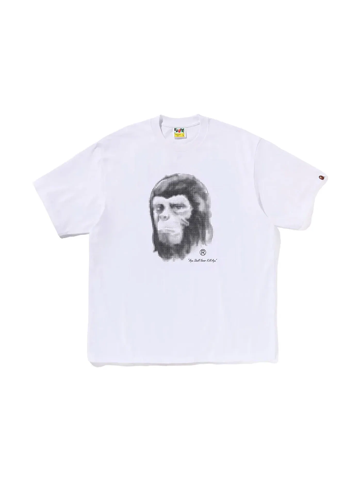 Мужская футболка с принтом BAPE Pixel Comic Ape Head Relaxed Fit Tee — изображение 1 из 2, белый