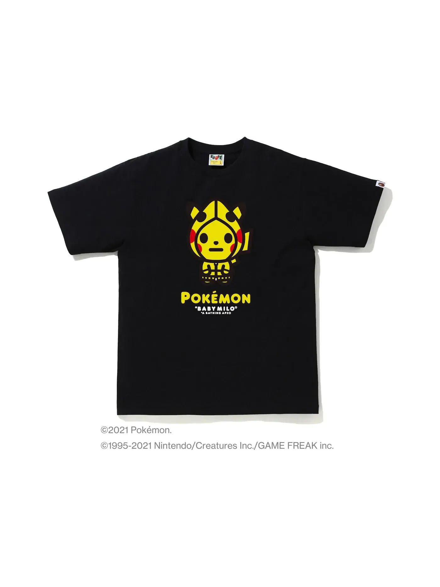 Мужская футболка с принтом BAPE Pokémon Baby Milo #13 Tee BAPE — изображение 1 из 1, черный
