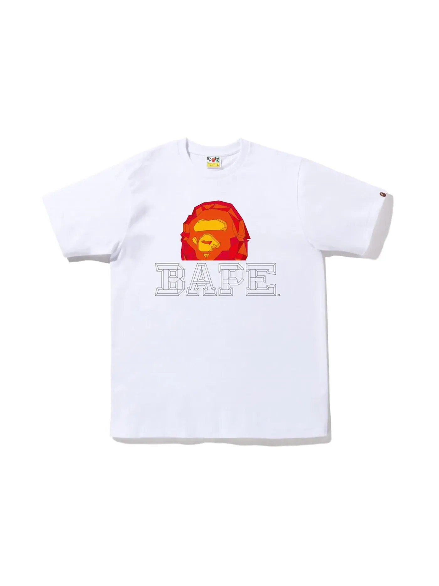 Мужская футболка с принтом BAPE Tee BAPE — изображение 1 из 1, белый