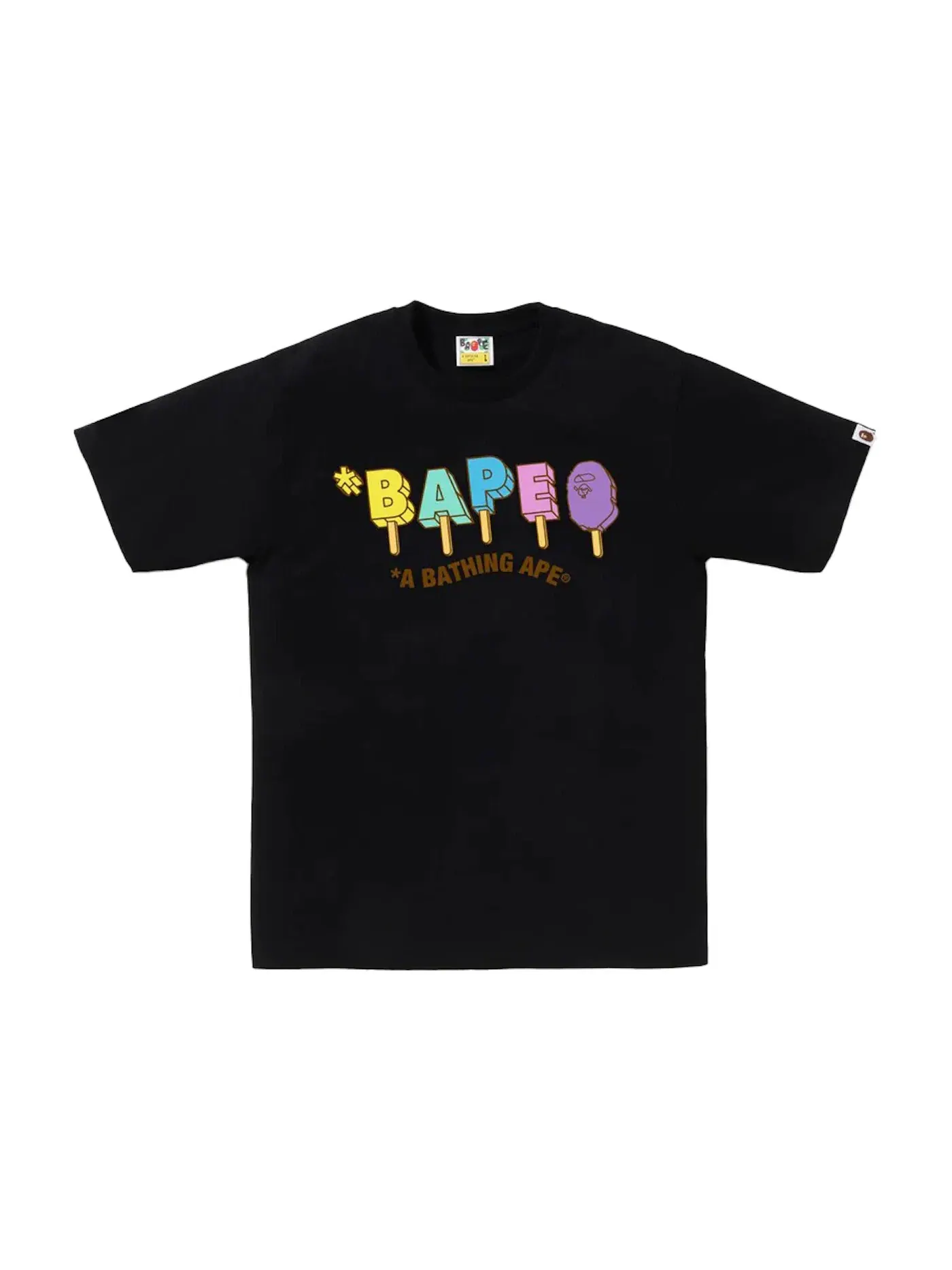 Мужская футболка с принтом BAPE Popsicle Tee — изображение 1 из 2, черный