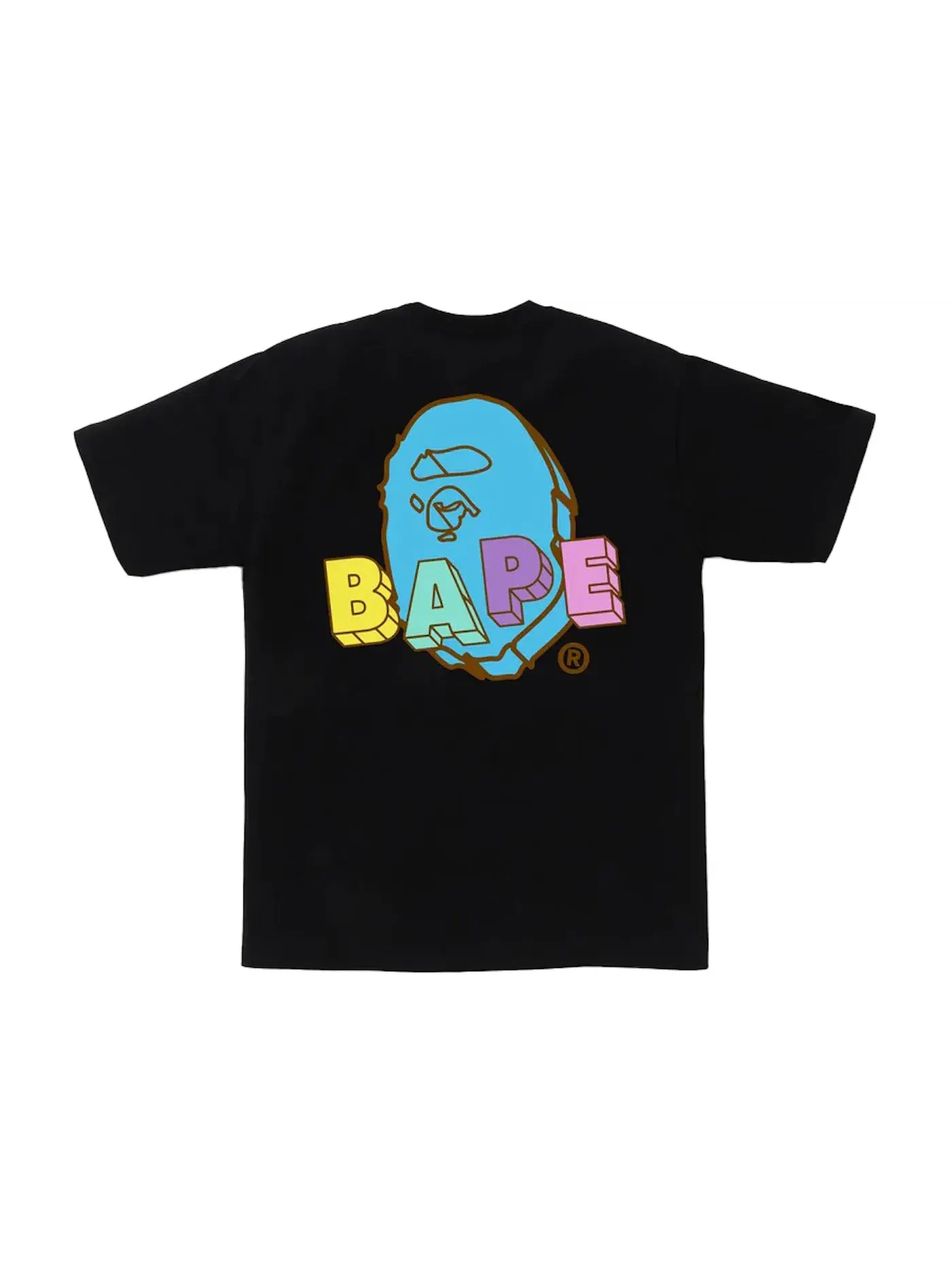 Мужская футболка с принтом BAPE Popsicle Tee — изображение 2 из 2, черный