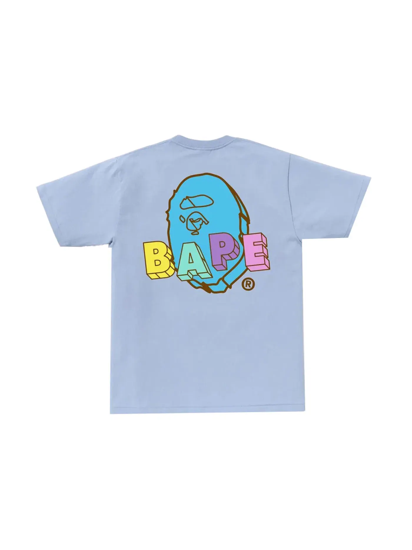 Мужская футболка с принтом BAPE Popsicle Tee Sax, Sax — изображение 2 из 2