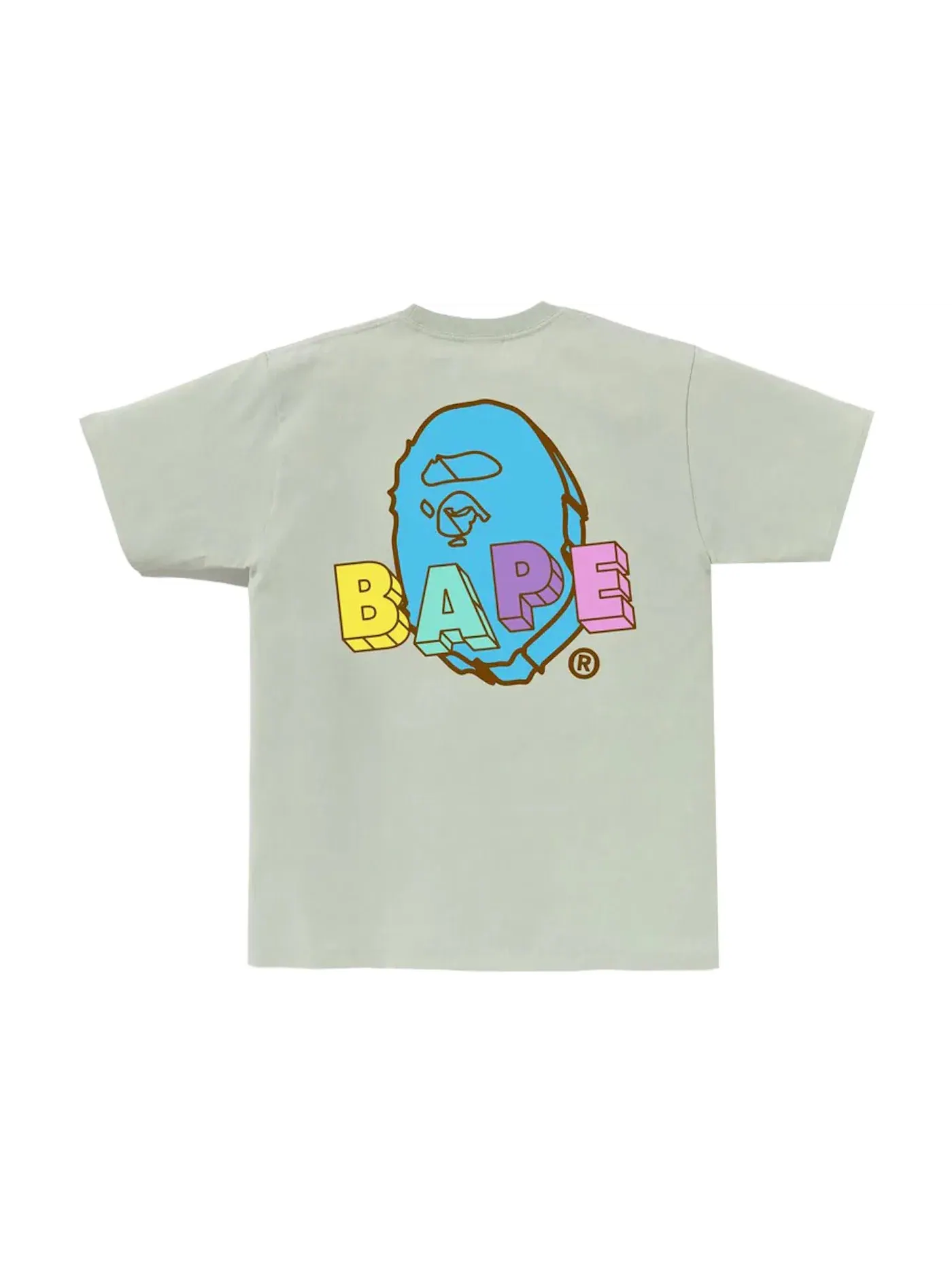 Мужская футболка с принтом BAPE Tee — изображение 2 из 2, зеленый