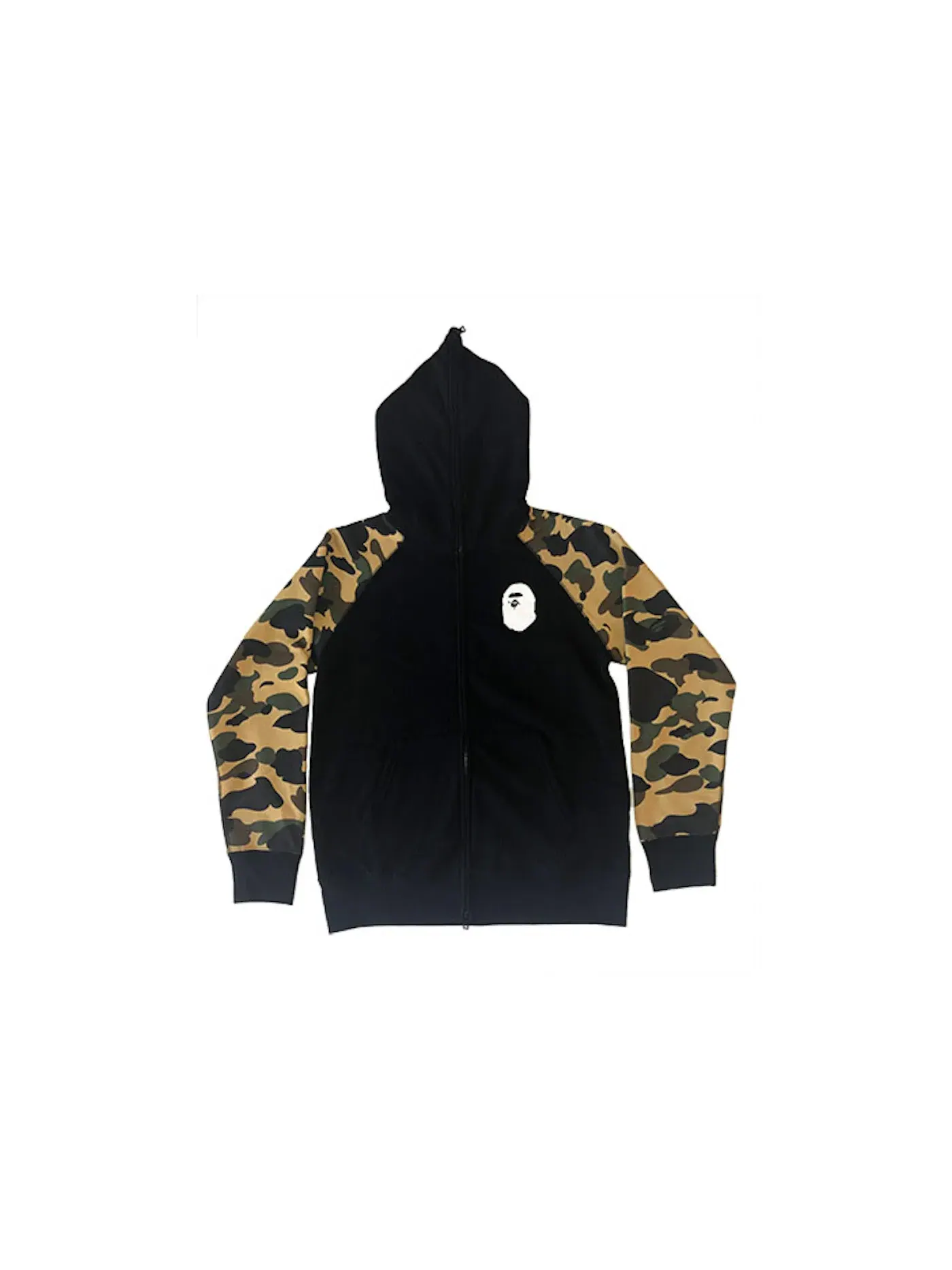 Мужской худи с длинным рукавом Hoodie (SS20) BAPE — изображение 1 из 1, черный/желтый