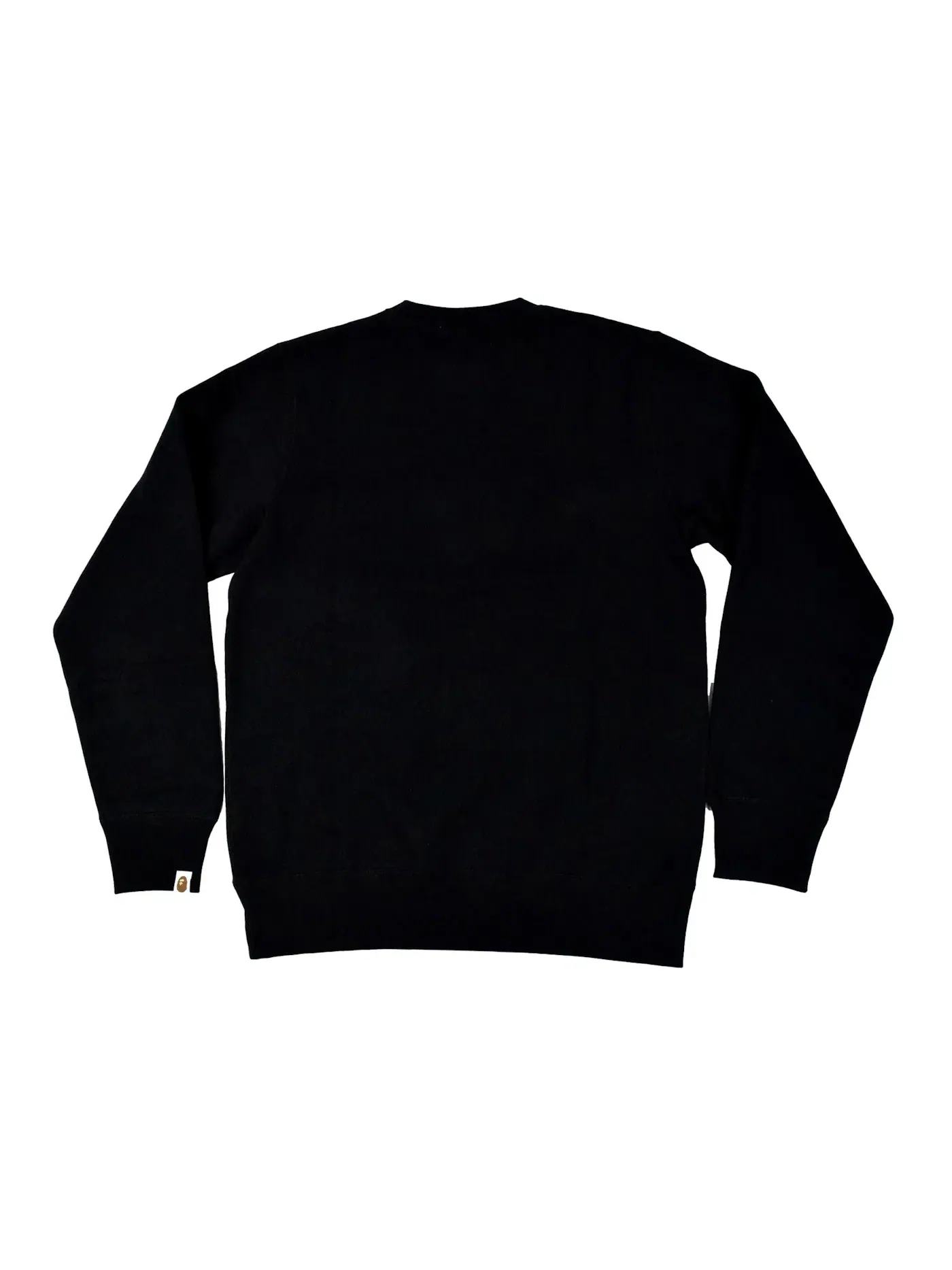 Мужской свитшот с принтом BAPE Premium Happy New Year Ape Head Logo Crewneck SS22 — изображение 2 из 2, черный