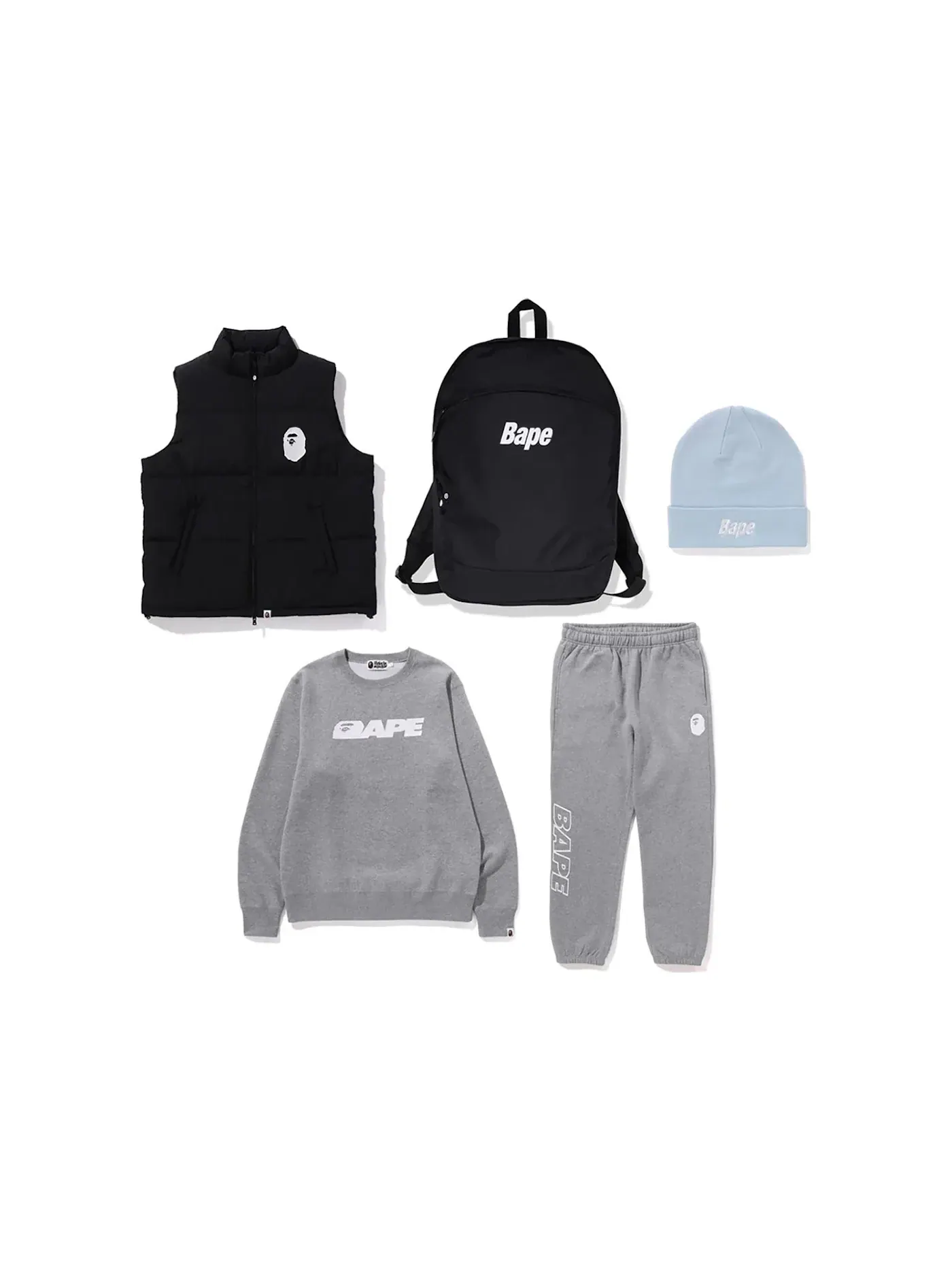 Мужской комплект сумок BAPE Bag (FW23) — изображение 1 из 6, черный